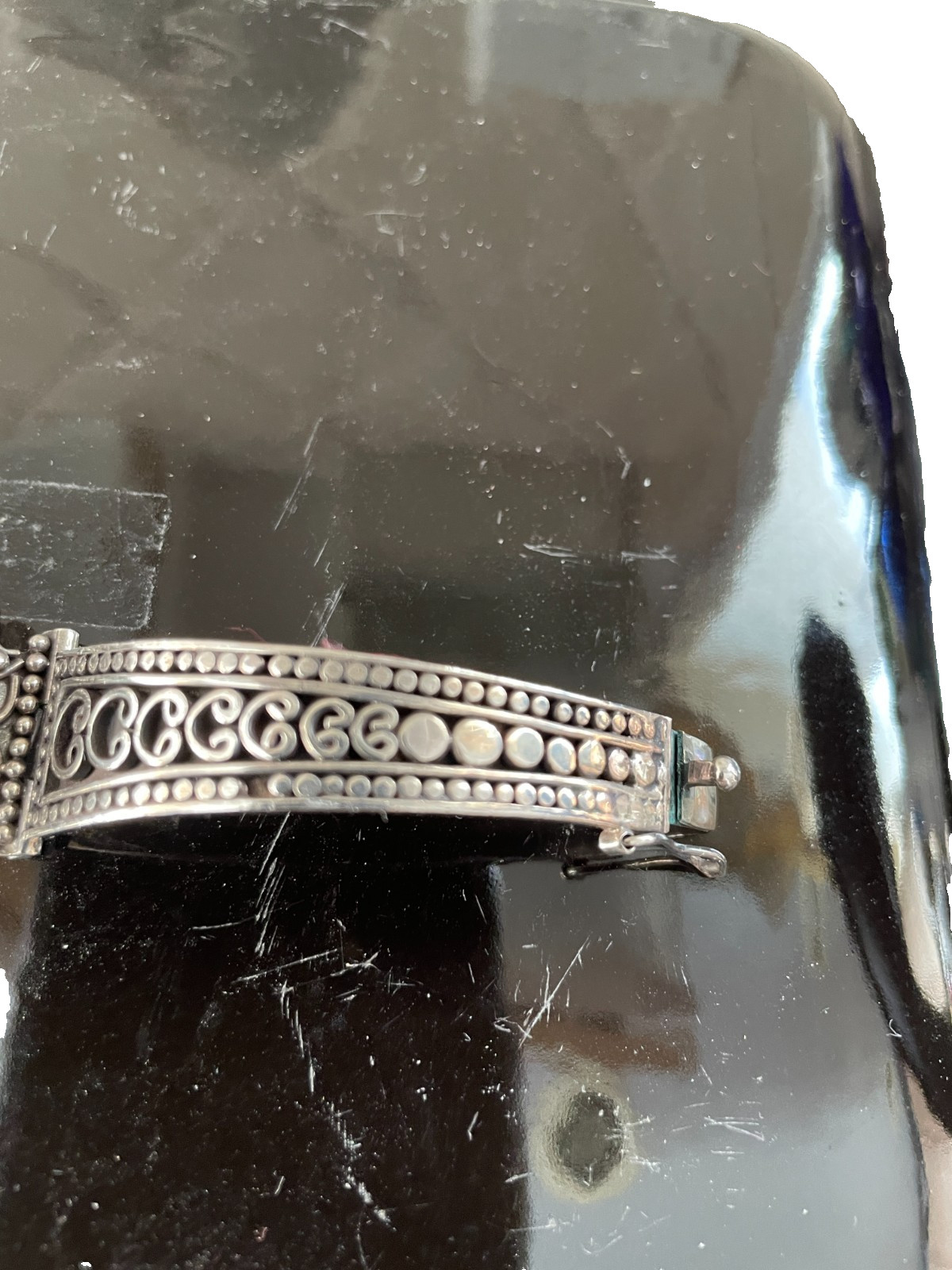 Vintage Style Sterling Silver Multi-gemstone Bracelet Victorian Revival Design
