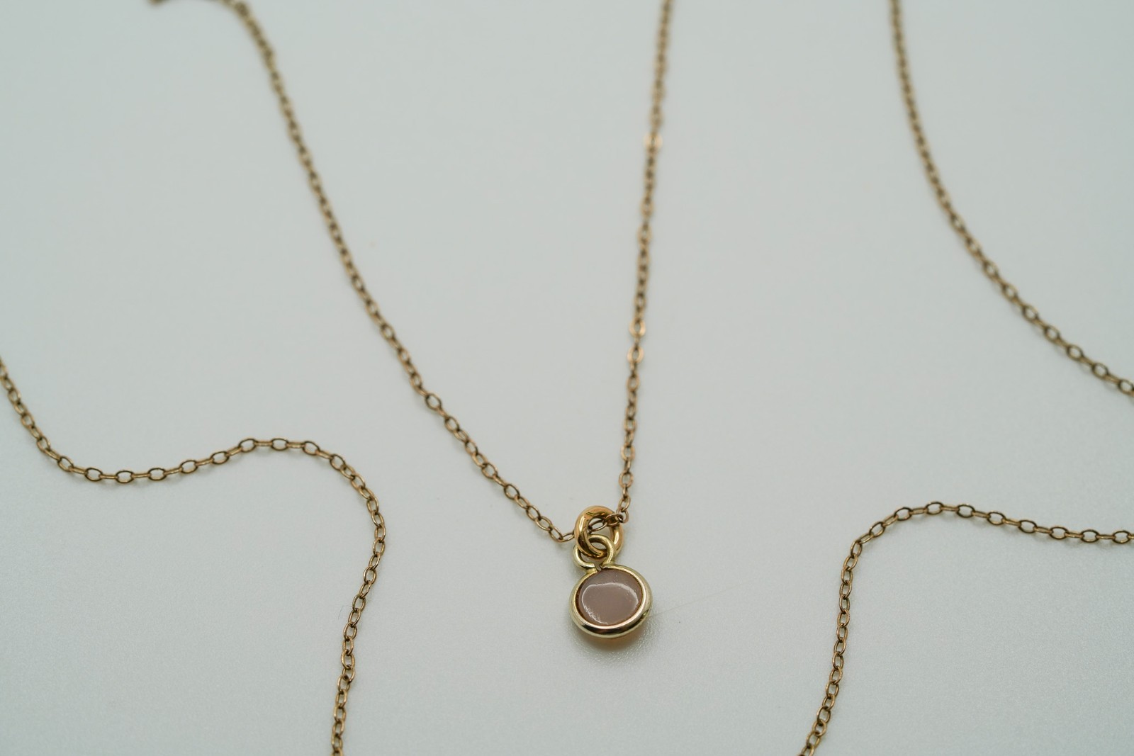 Vintage 14k GF Glitter Geode Pendant Necklace 17.5″ N2