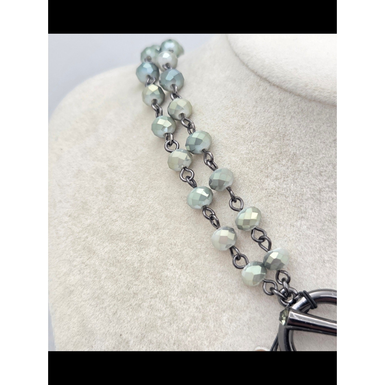 Vintage Joan Rivers Tassel Necklace – Iridescent Beaded Statement