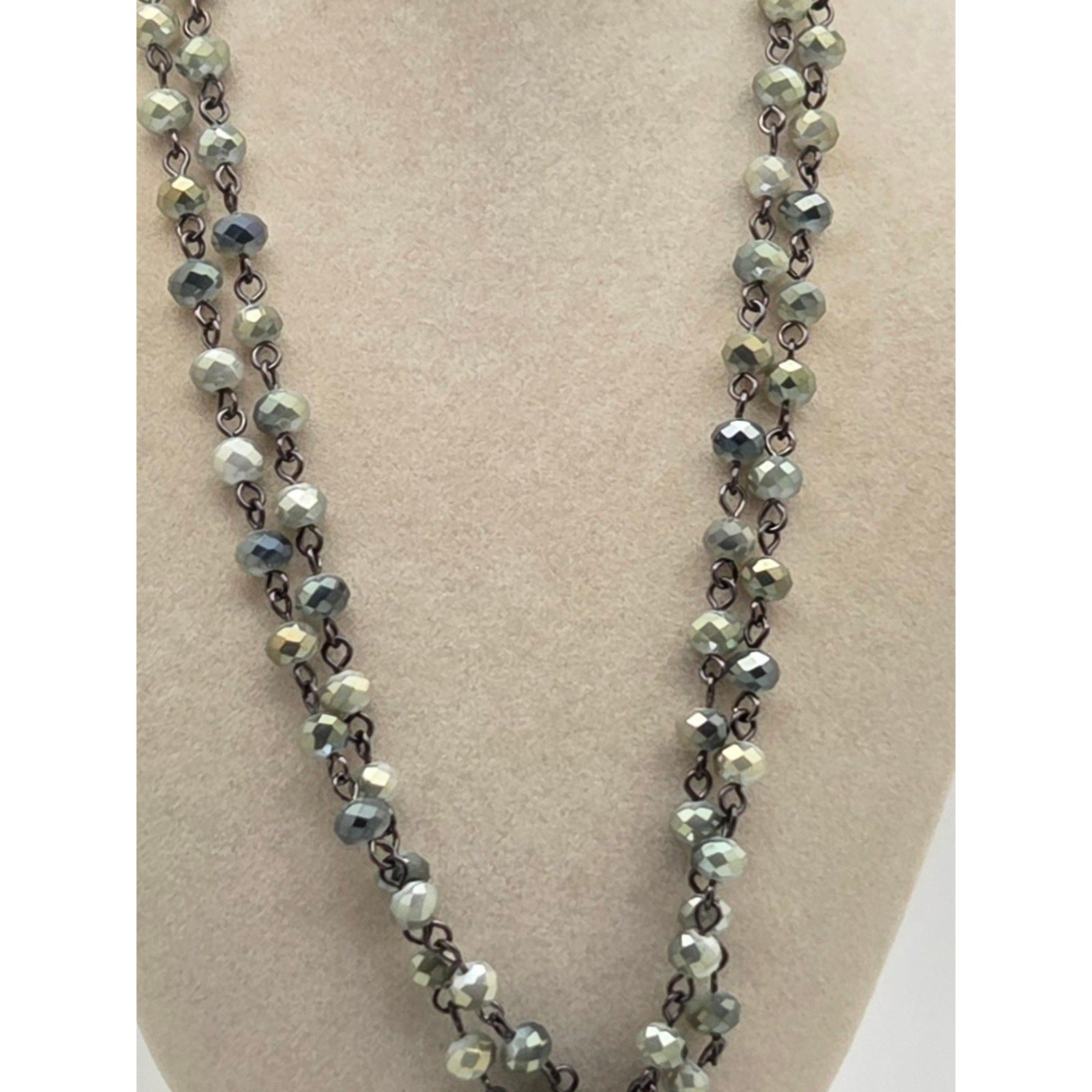 Vintage Joan Rivers Tassel Necklace – Iridescent Beaded Statement