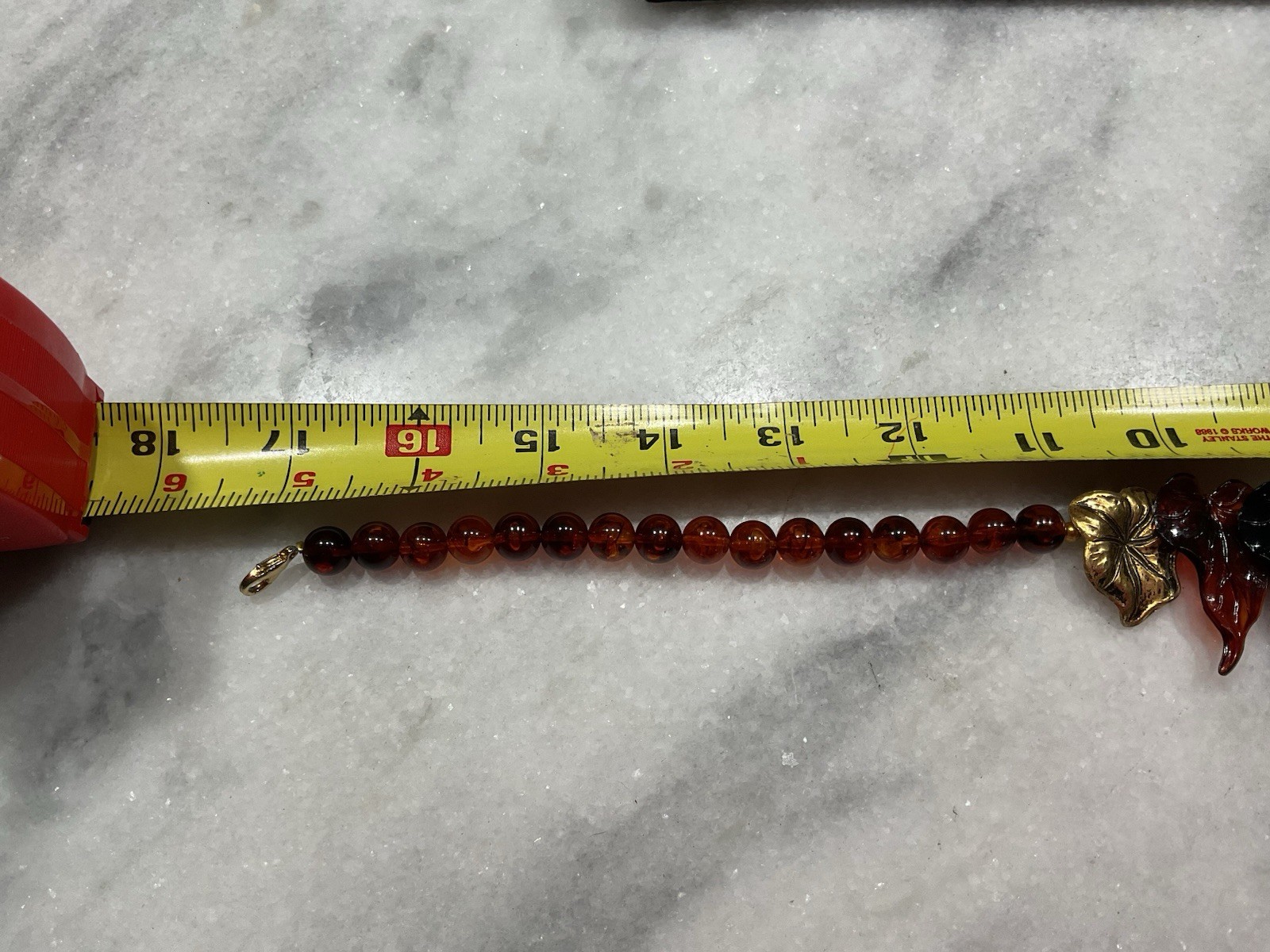 Vintage Celluloid Leaves And Flower Fall Colors Necklace