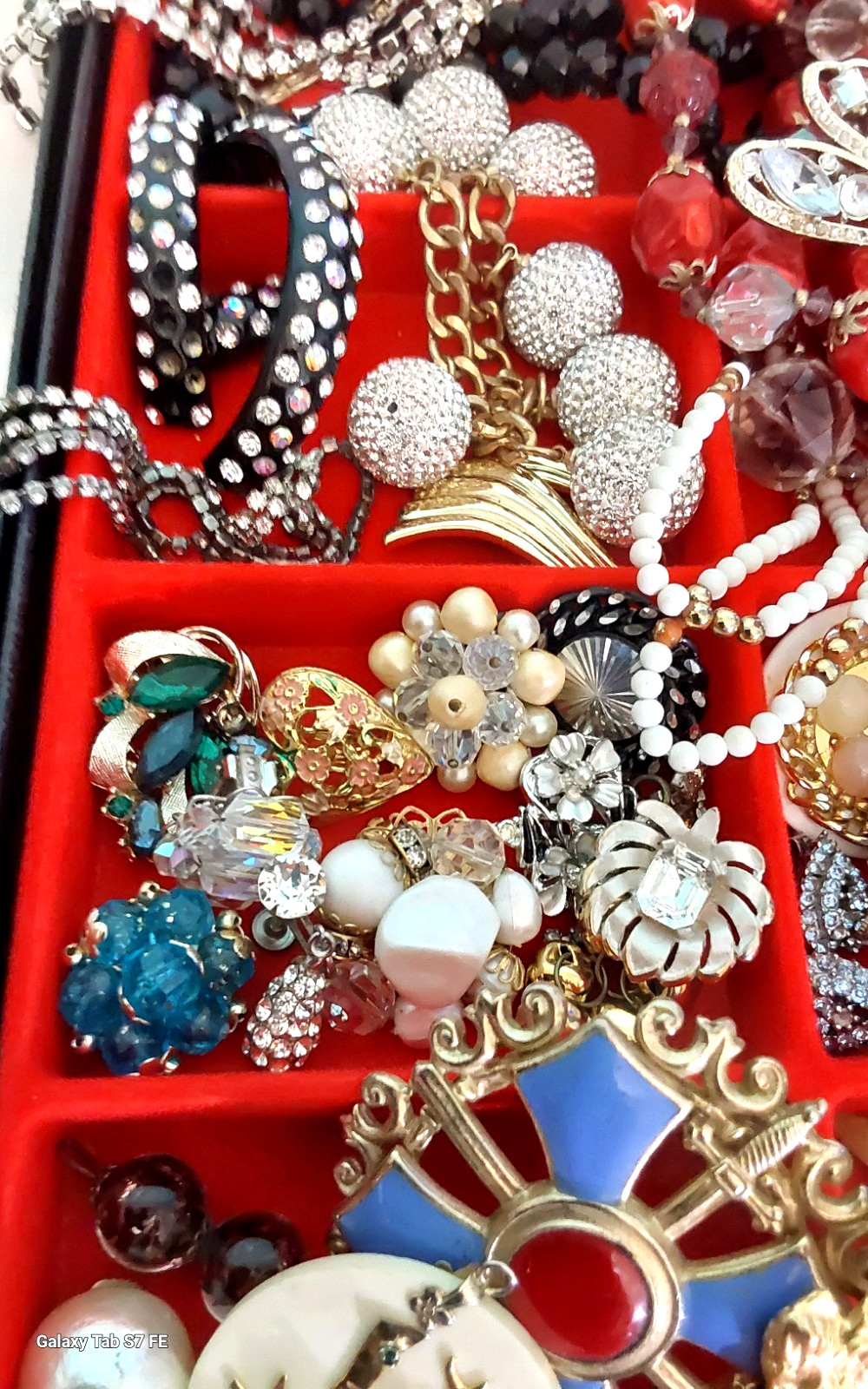 Vintage Rhinestone Necklace Brooch Earring Unique Mix Few Signed Repair Lot
