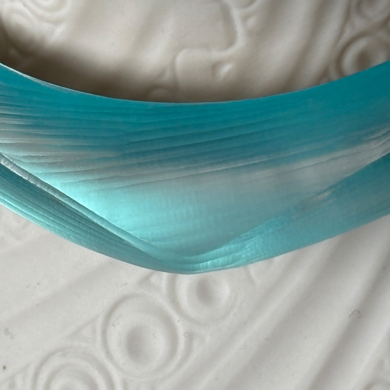 Alexis Bittar Bangle Bracelet Lucite Aqua Light Blue Translucent Vintage