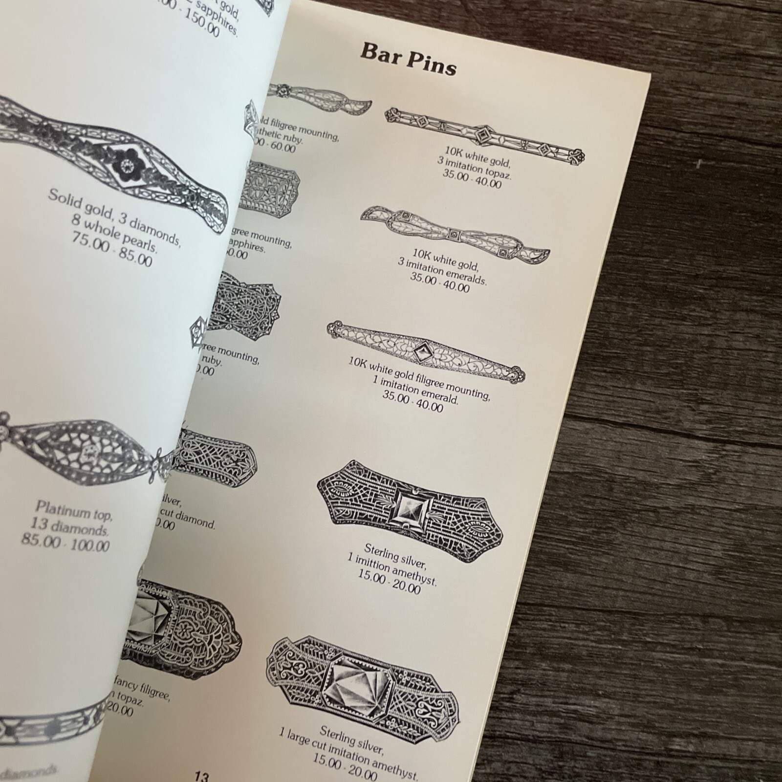 Antique Jewelry Collector’s Illustrated Price Guide 63 Page 1977 Reference