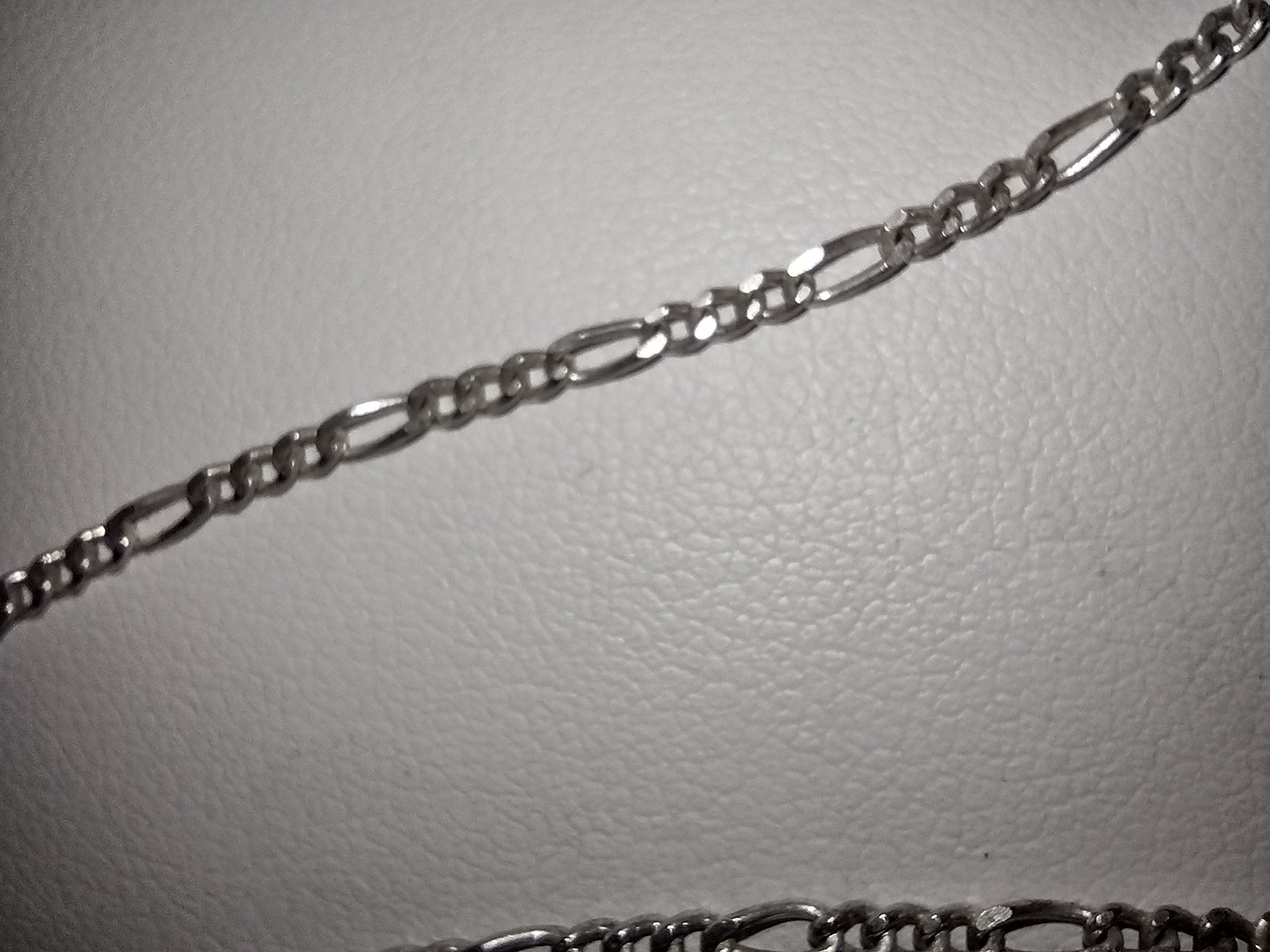 Vintage 925 Sterling silver Figaro Chain Anklet 10″ Italy 2.1mm Wide Chain