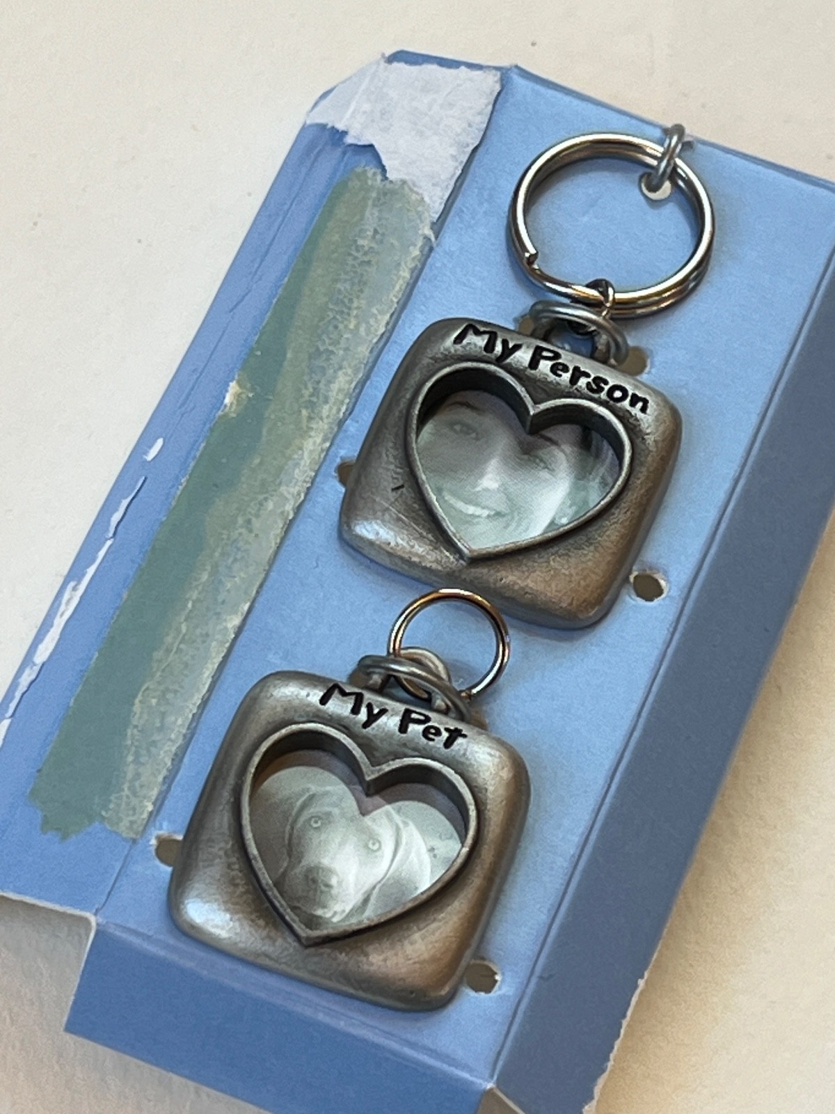 Lot of Hallmark My Person My Pet Square w Heart Opening Picture Frame Pendants