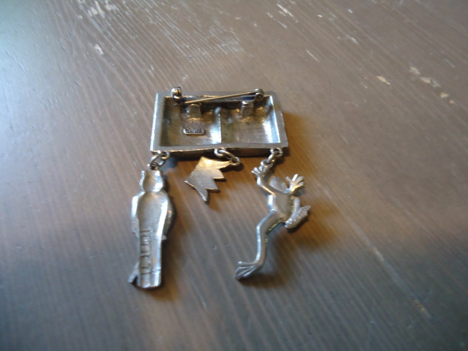 Storytelling Brooch Jim Clift Pewter Once Upon A Time Frog Prince Fairytale Pin/