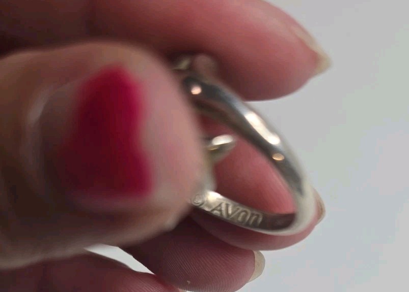 Vintage Signed Avon Sterling Silver Floral Tulip Wrap Bypass Ring Size 8