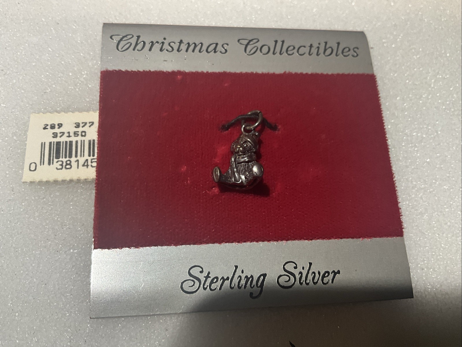 NEW Sterling Silver Holidays Charm CHRISTMAS COLLECTIBLES ” TEDDY BEAR “FREE SH