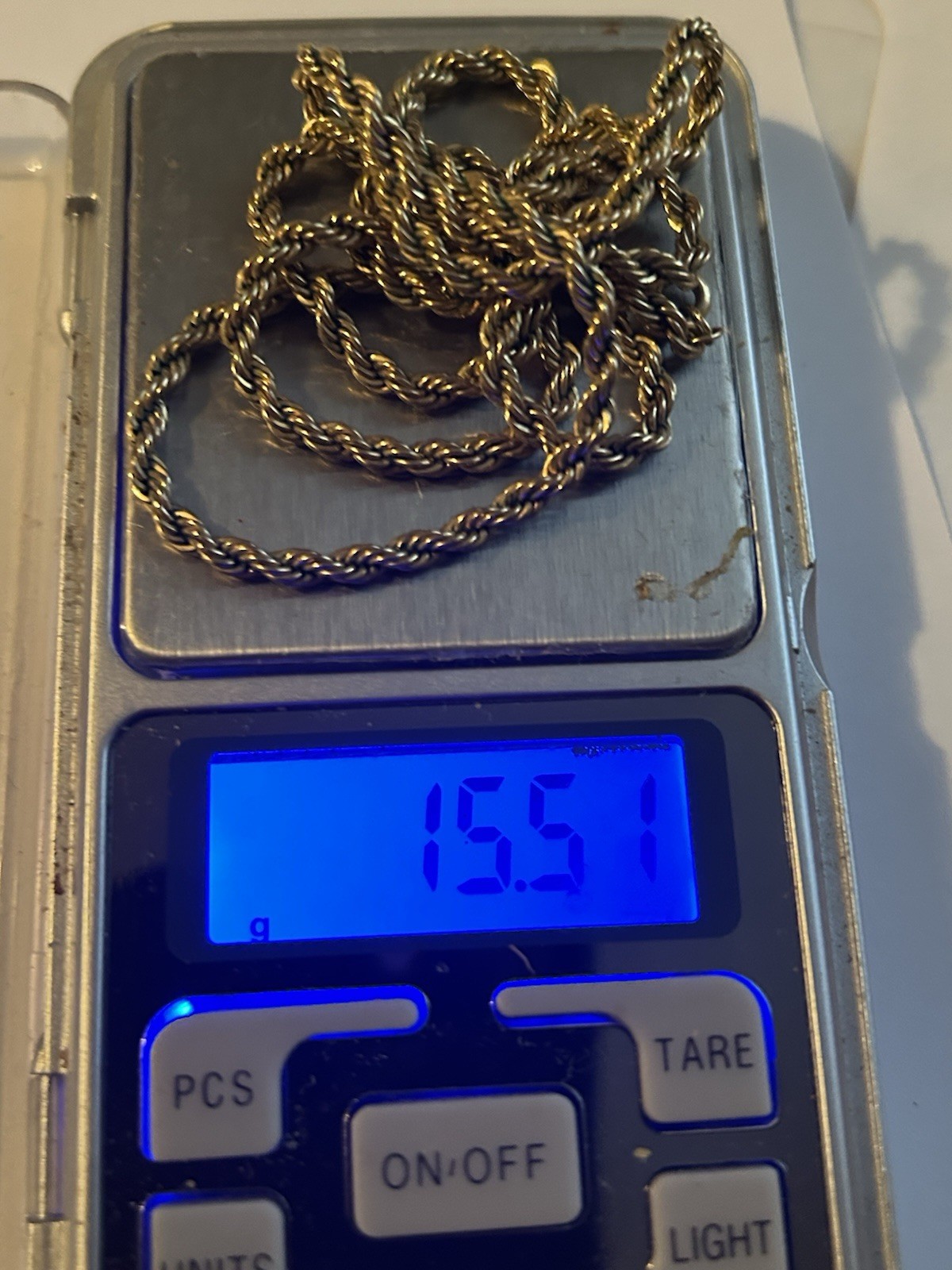 1/20 12k gf gold filled chain necklace 24”L 15.51 Gems