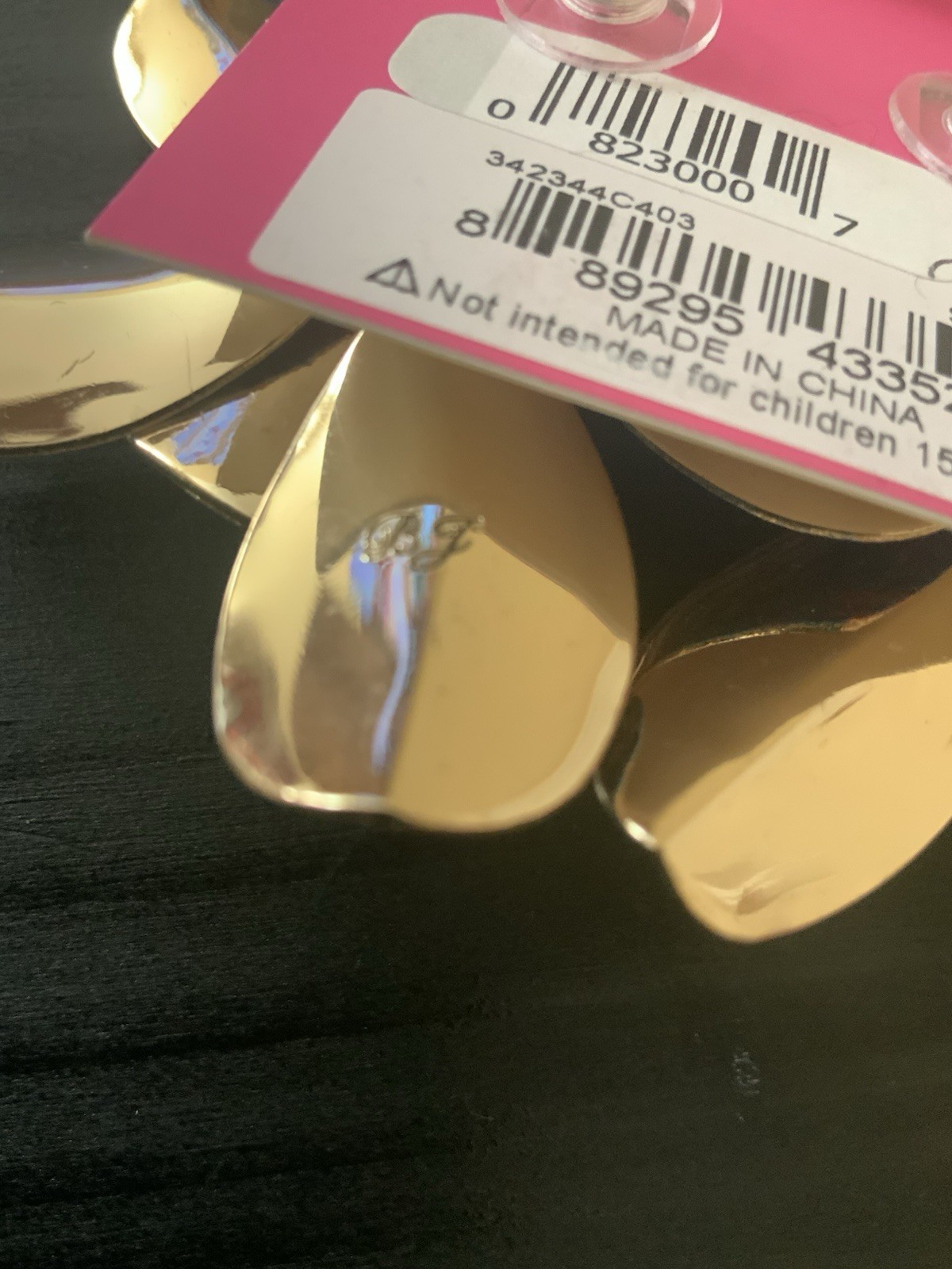 Betsey Johnson Large Purple Orchid Earrings – Rare – DP1