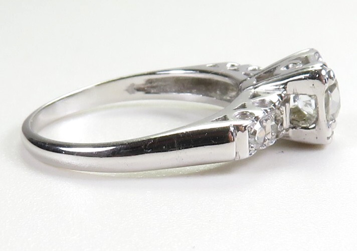 Antique Deco 1920’s European Diamond Engagement 13K Ring Size 5.25 UK-K EGL USA