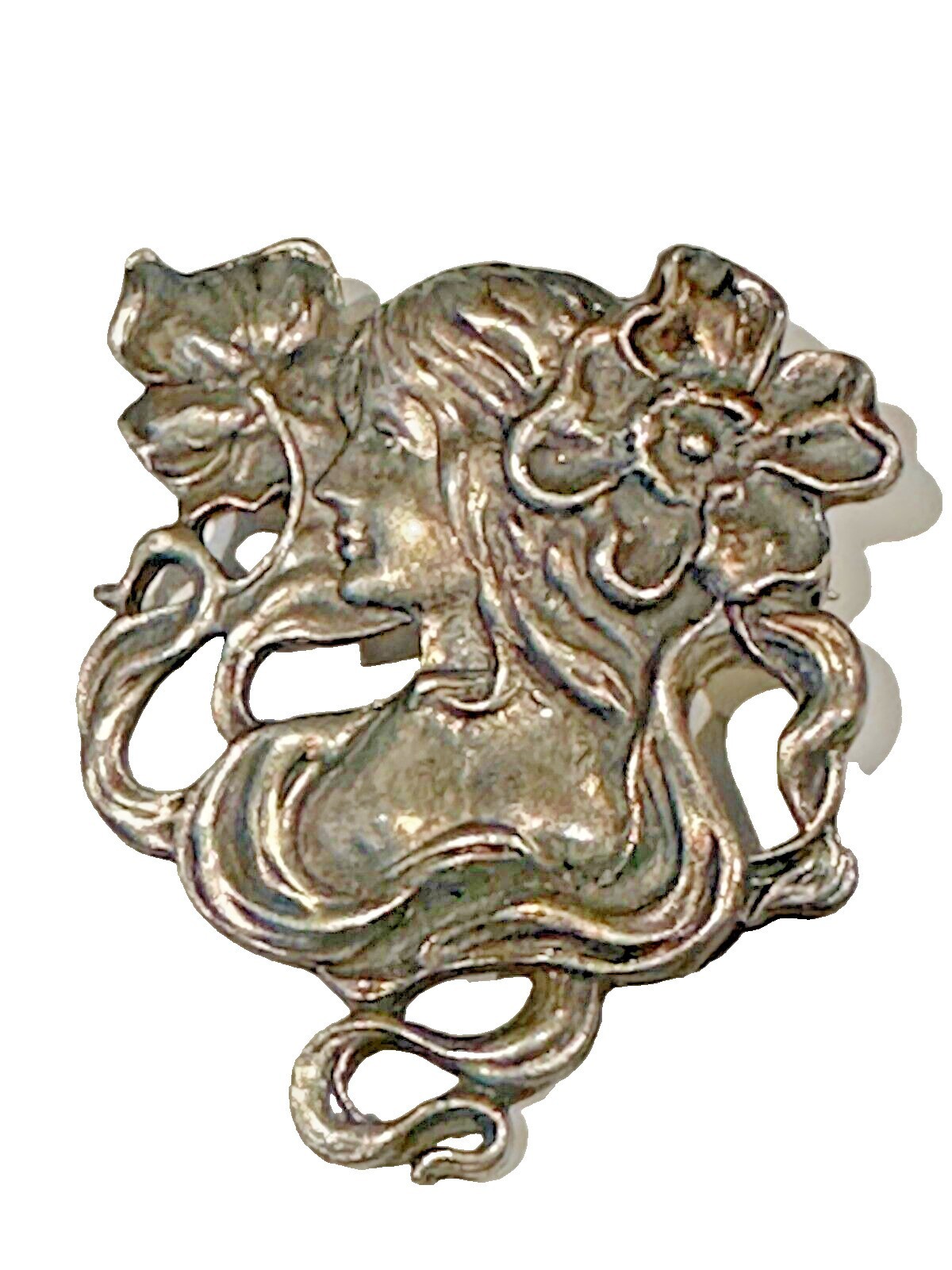 Art Nouveau Portrait Style Brooch – 1970s