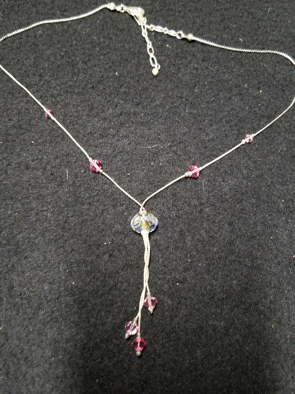 Stunning Swarovski Crystal/ Stirling Silver Choker Necklace And Earrings 2…