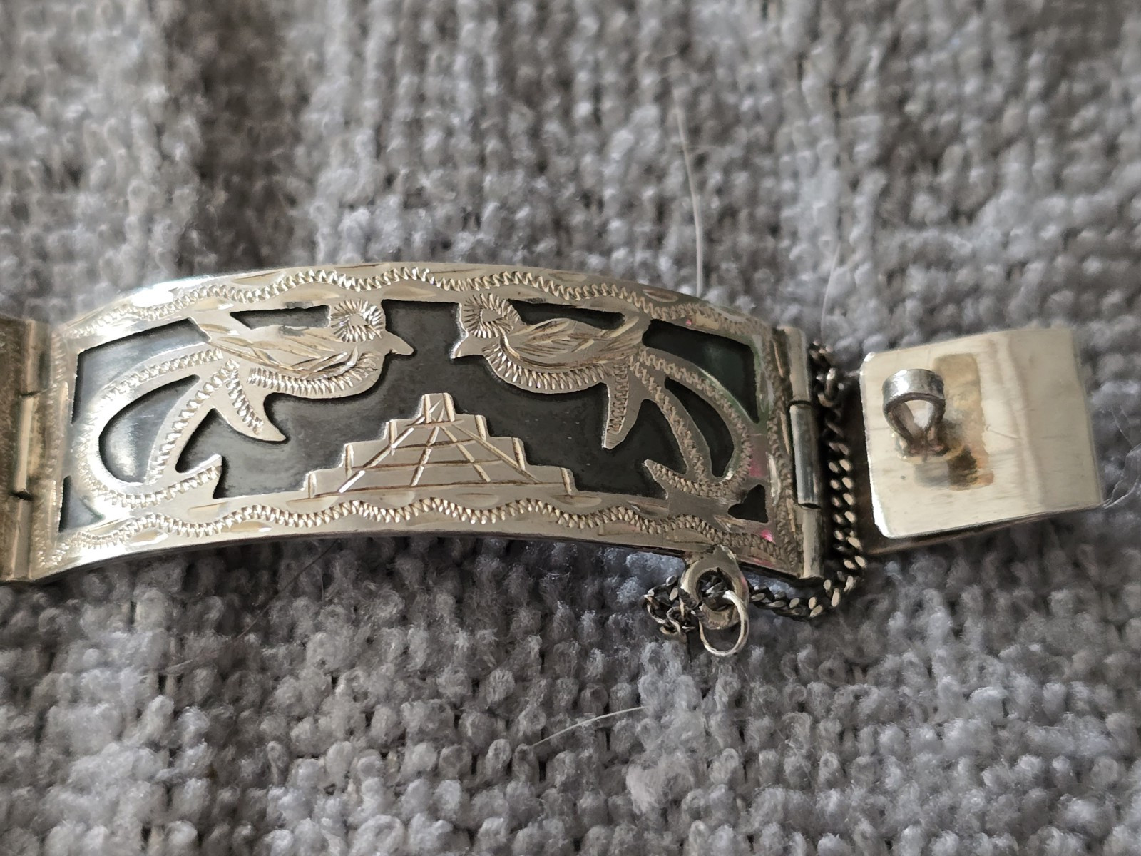 Antique Handmade Silver 900 Guatemala Jewelry Set