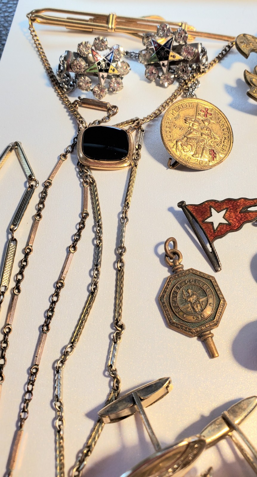 Antique, Vintage Mens Jewelry, Collectibles, Accessories Lot, Over 50 Pieces!