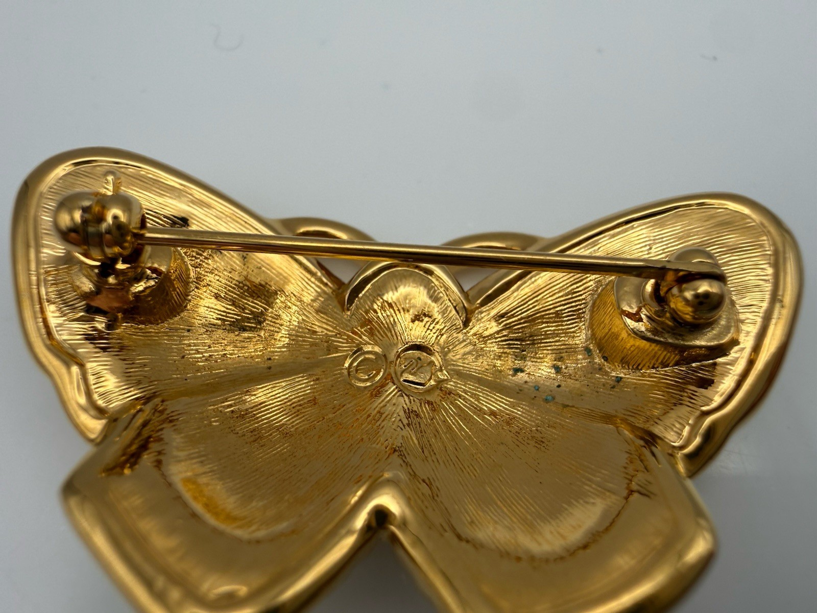 Swarovski Brooch Lot Butterfly Double Heart Gold Silver Tone