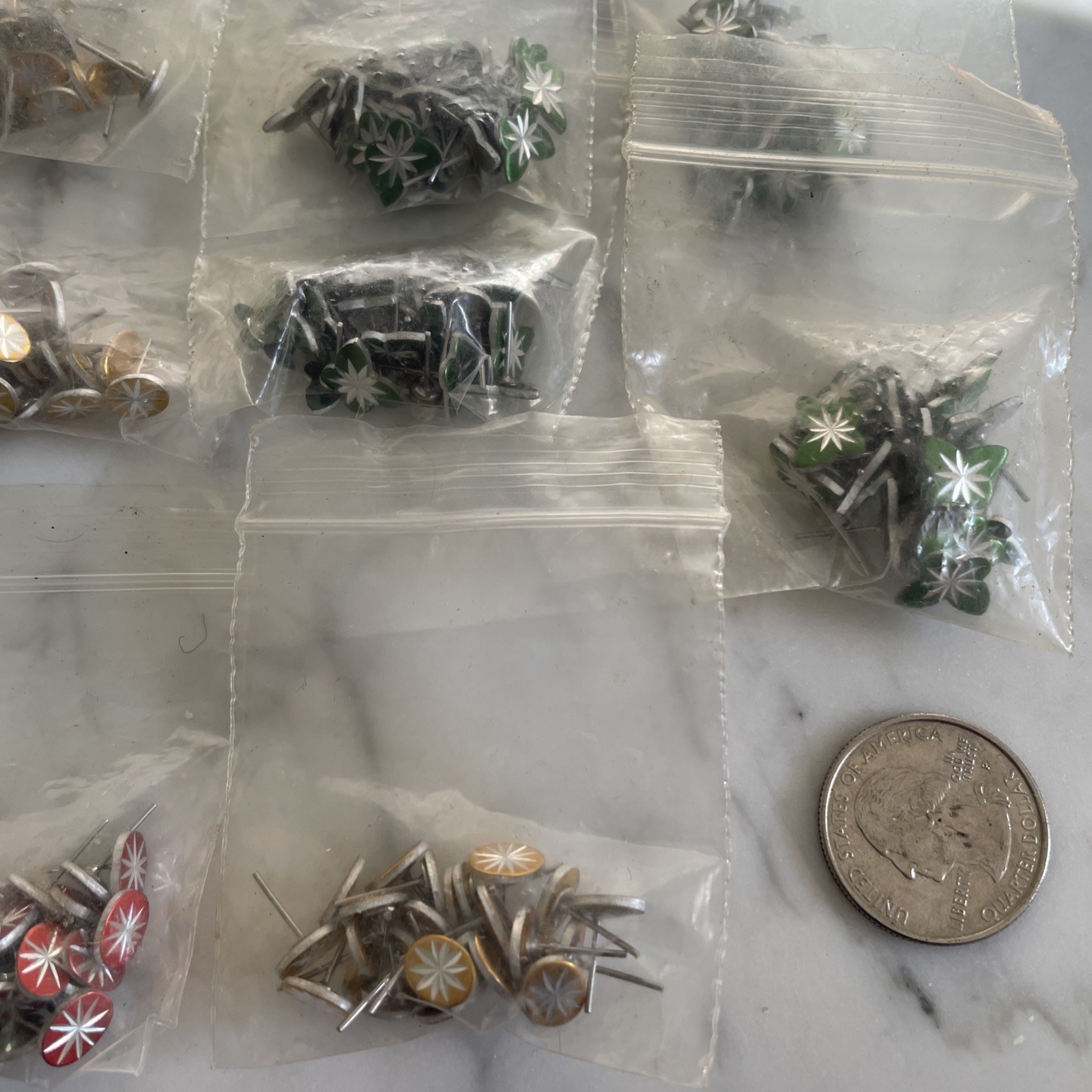 96 Pair Vintage Assorted Aluminum Earrings