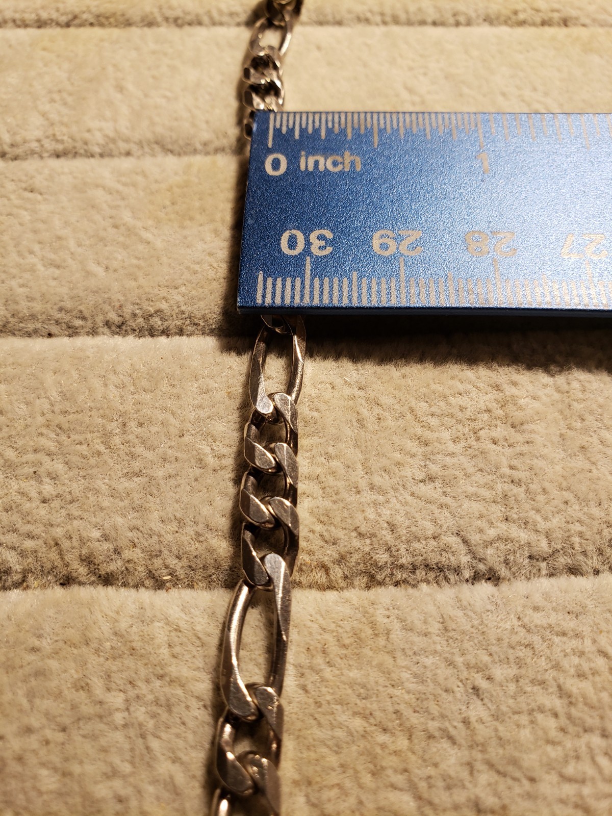 Vintage 1970s 8″ 5mm Sterling Bracelet Figaro Style ISC 925