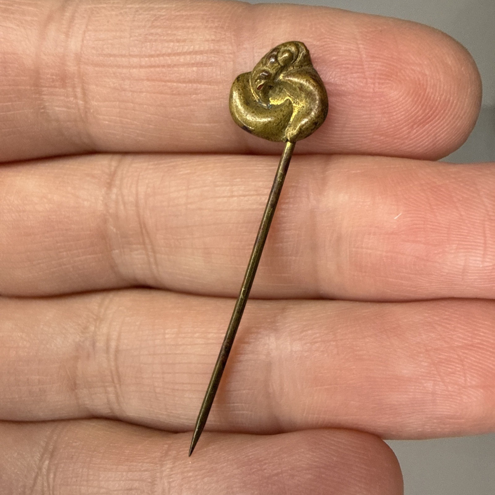 Art Nouveau Antique 1 3/4 in Hair Pin Stick Pin