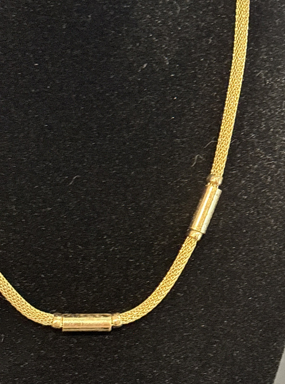 Vintage Gold Tone Whiting & Davis Mesh Rope Chain Necklace 15 1/2″ Spring Ring