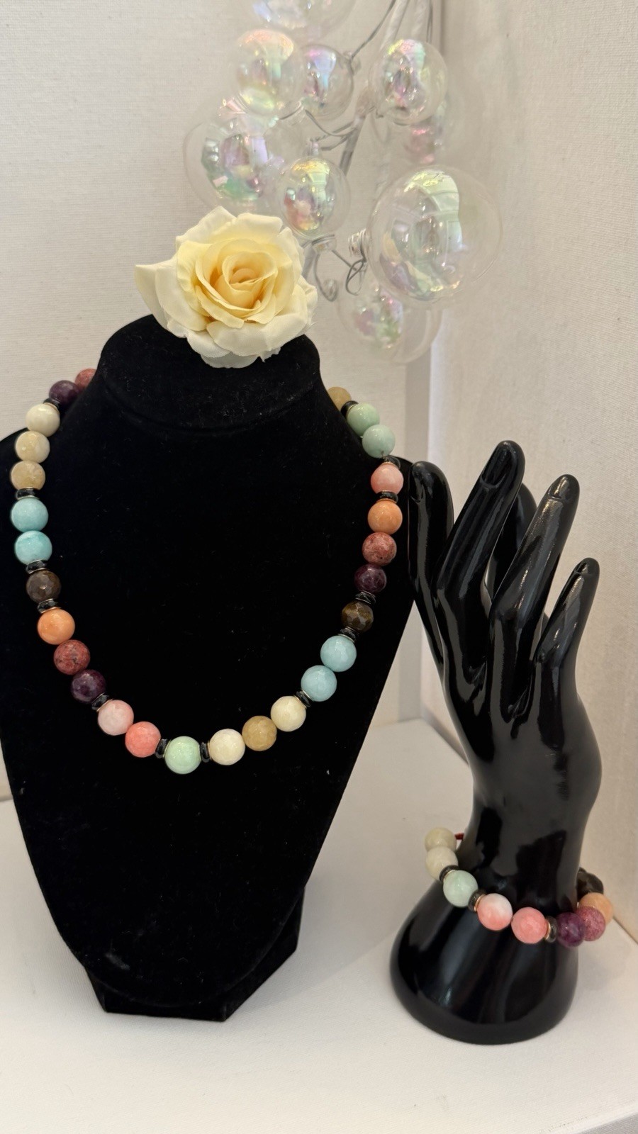 Roxanne Assoulin New Rare Down To Earth Semi Precious Stone SET Of TWO NEW