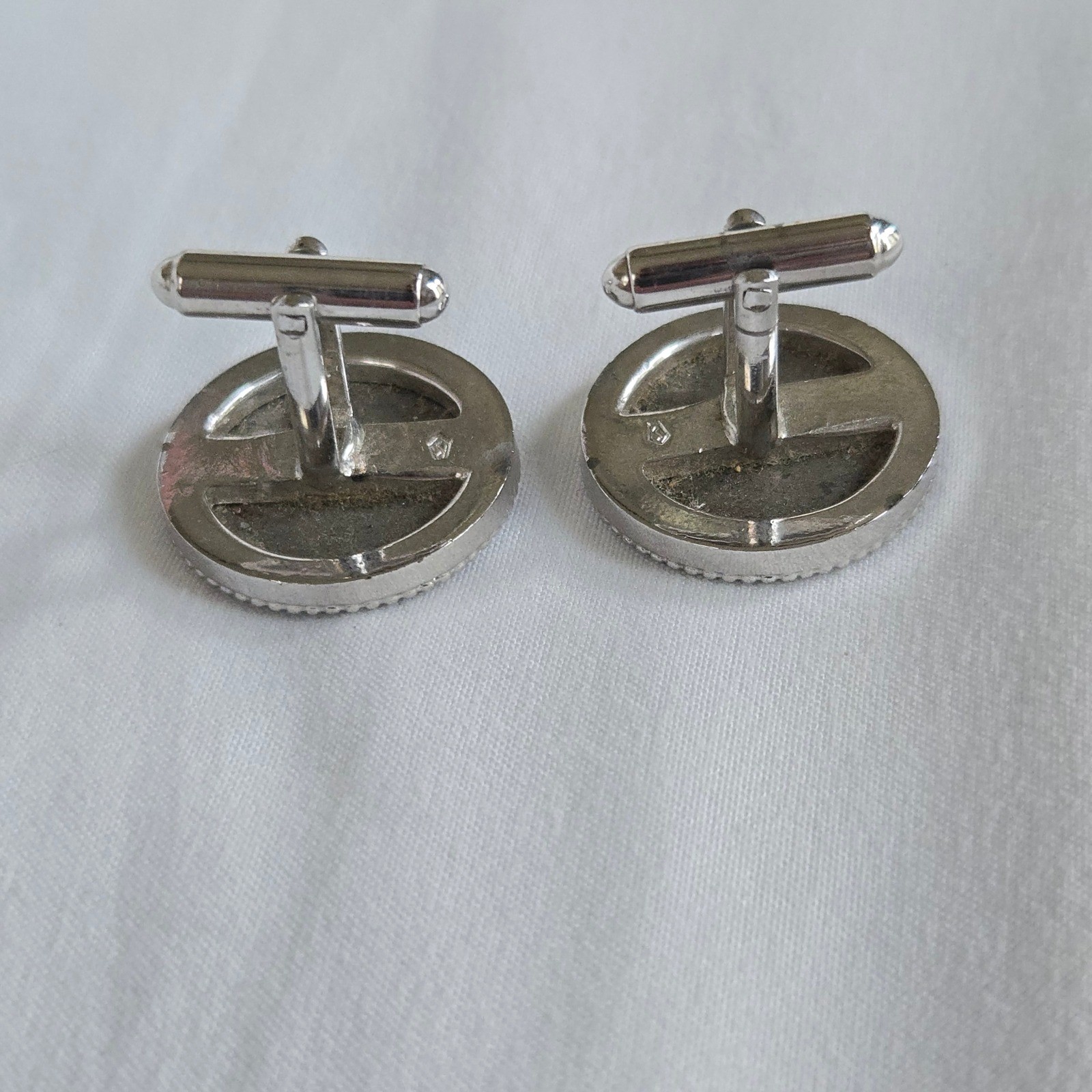 VTG Buffalo Nickel Cufflinks OS Mens Silver Coin Jewelry Five Cents Western USA