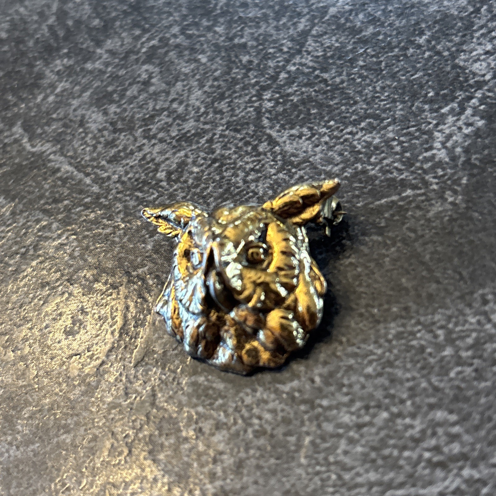 Vintage Robert Zentall Owl Gold Tone Brooch Pin Signed MCM LOC K