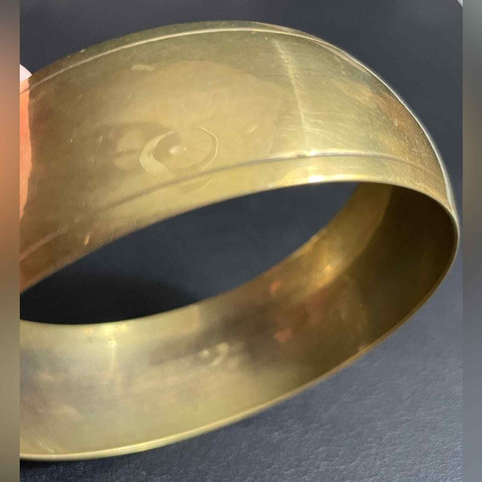 Vintage Brass Classic Bangle Bracelet