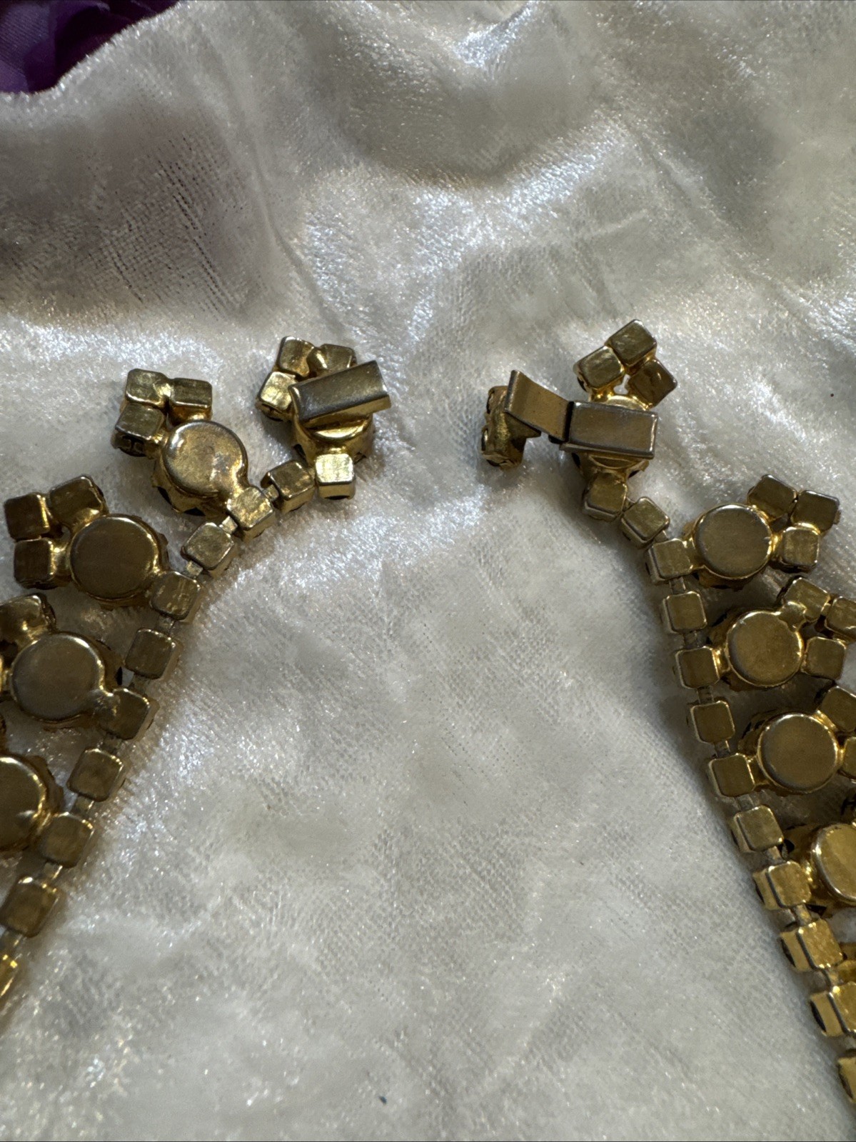 vintage gilt metal garnet necklace