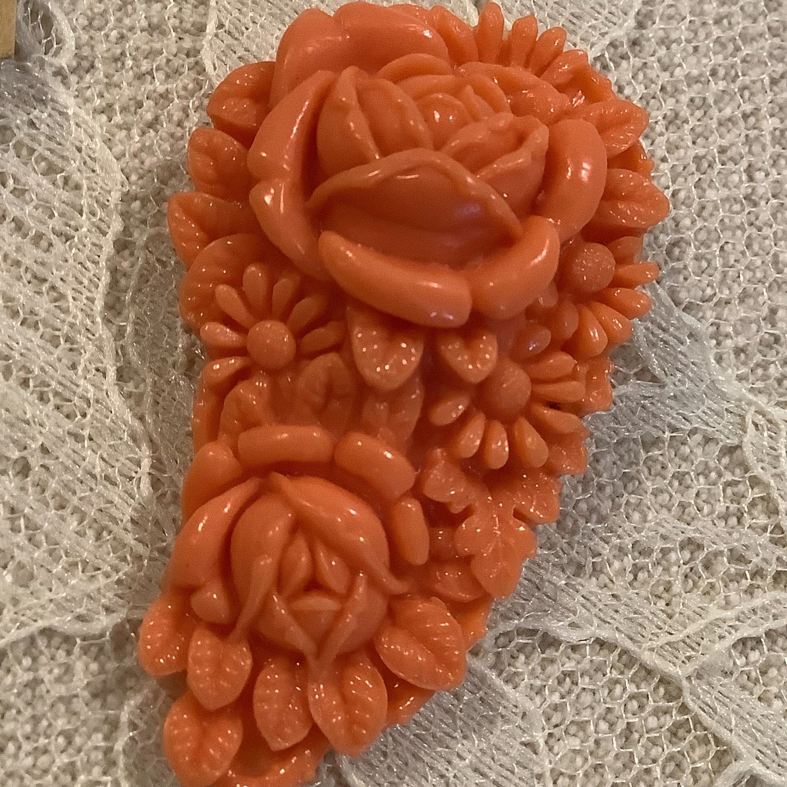 sold Individually – Vintage ornate scarf clips Celluloid metal – Details Below!