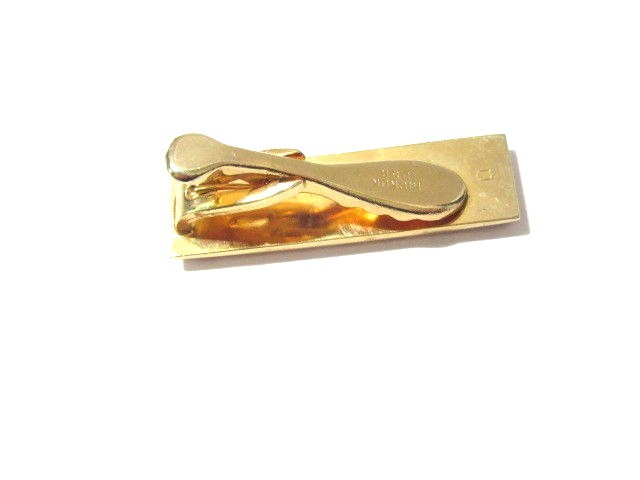 HICKOK USA TIE CLIP PEWTER OR BRUSHED SILVER GOLD TONE INITIAL MONOGRAM LETTER S