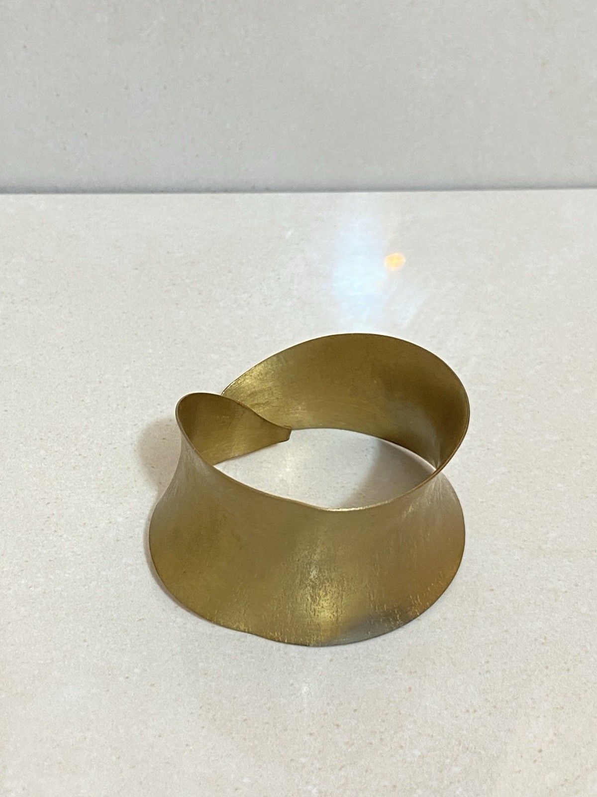 Vintage Style Matte Gold Tone Wide Cuff Bracelet – Minimalist Statement Jewelry