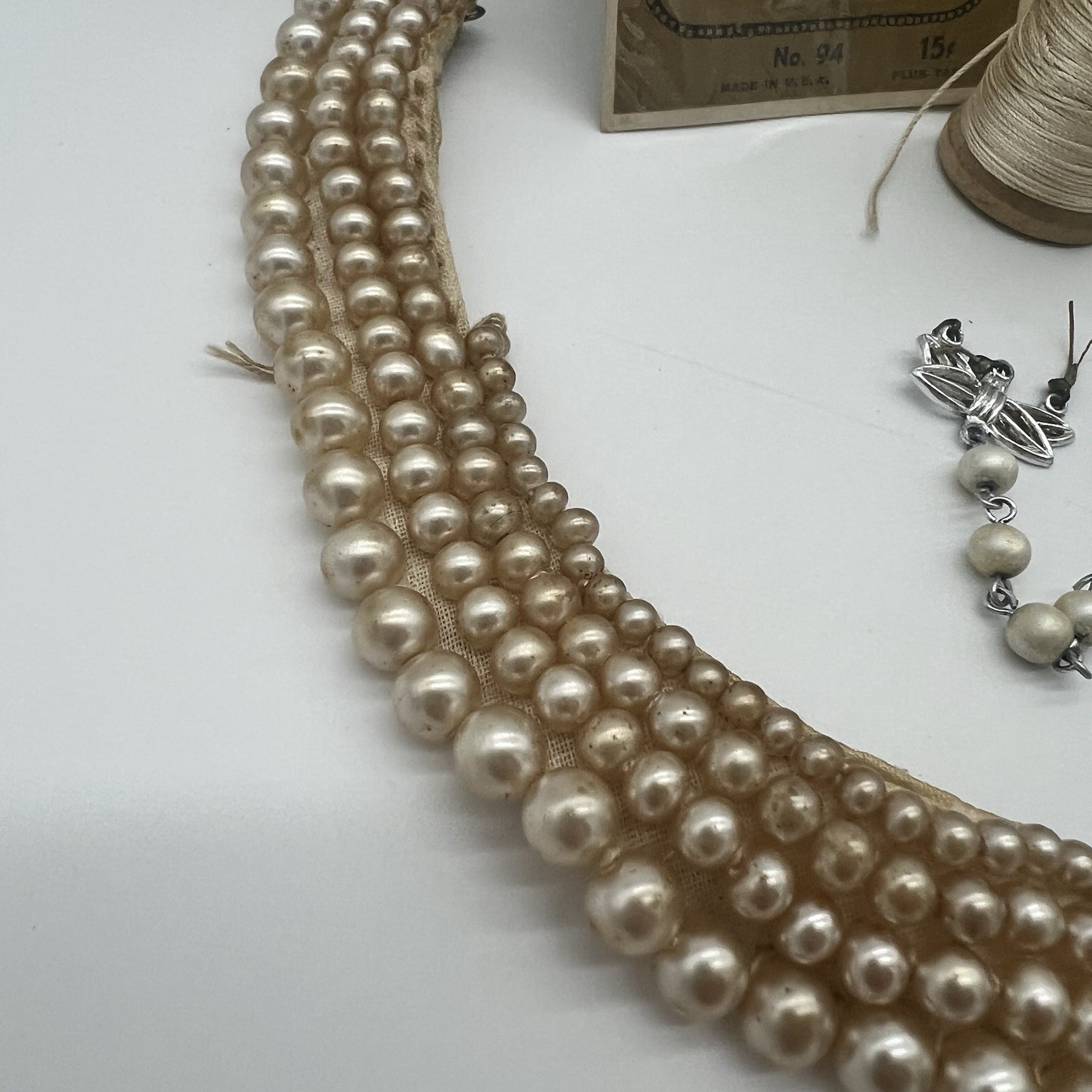 Vintage Pearl Collar Necklace + Repair Kit – Miranda Japan, Clasps, Bead Silk