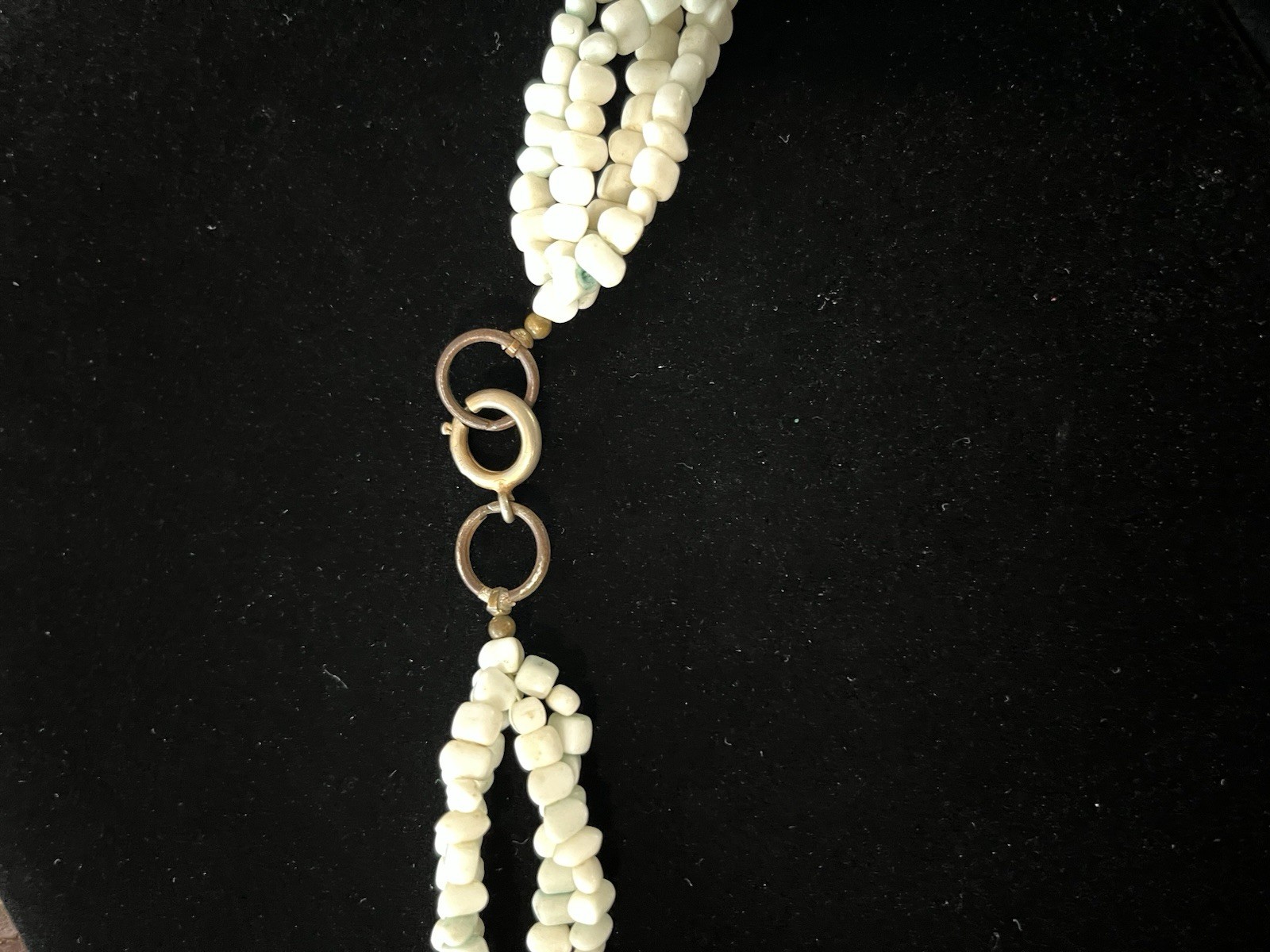 Beaded Faux Shell Statement Necklace