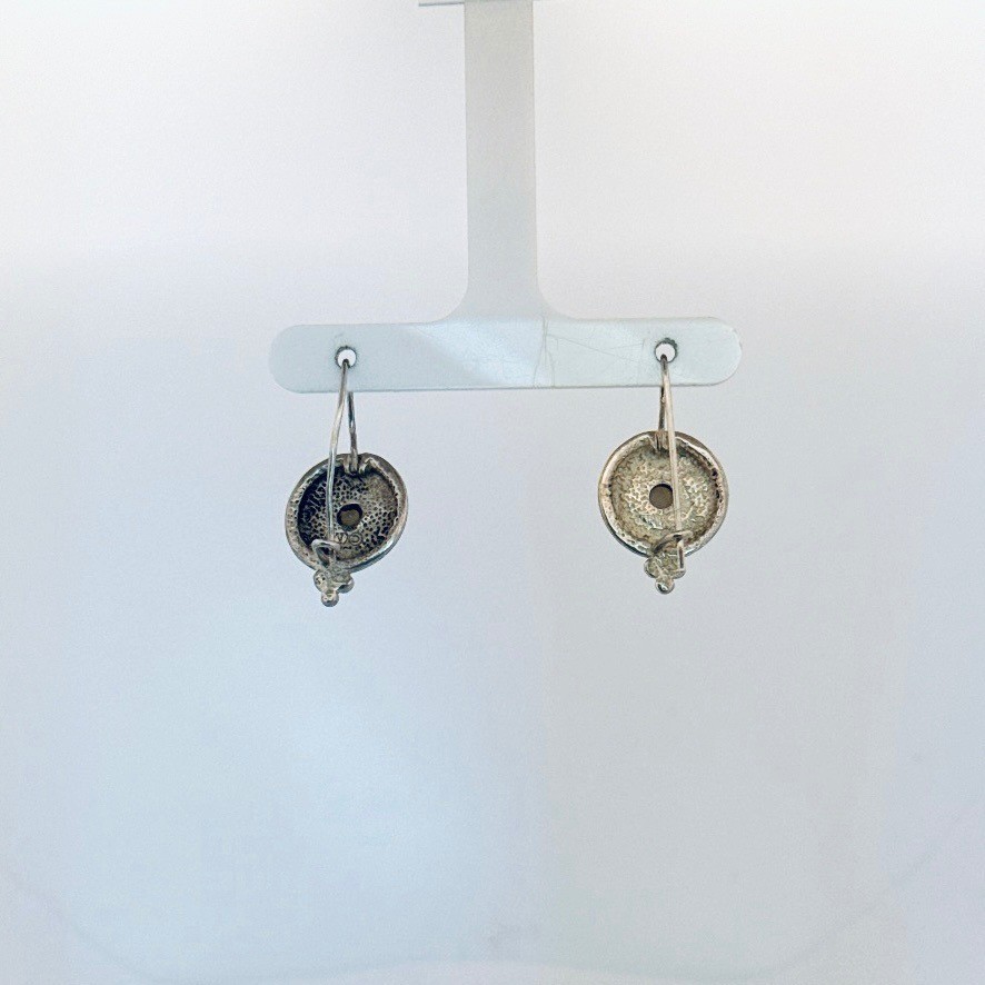 Estate 925 Sterling Silver Pearl Drop Earrings Vintage Modern Artisan Jewelry AA