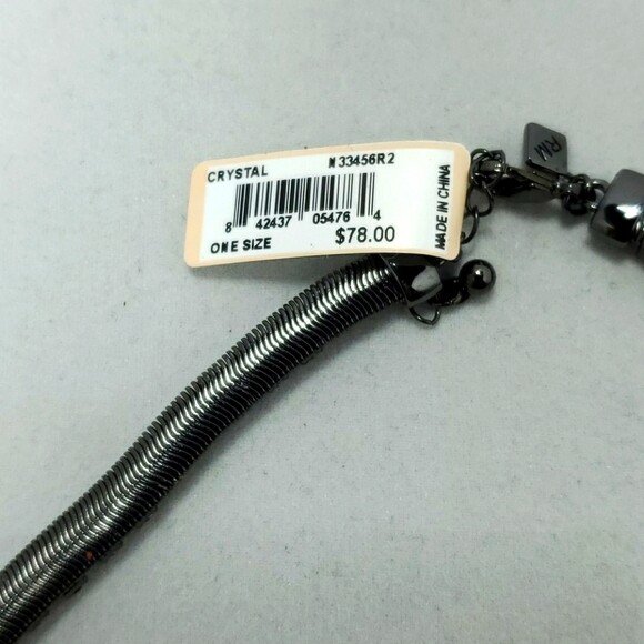 Rebecca Minkoff Gemma Fringe Necklace (Crystal) Necklace retail $78
