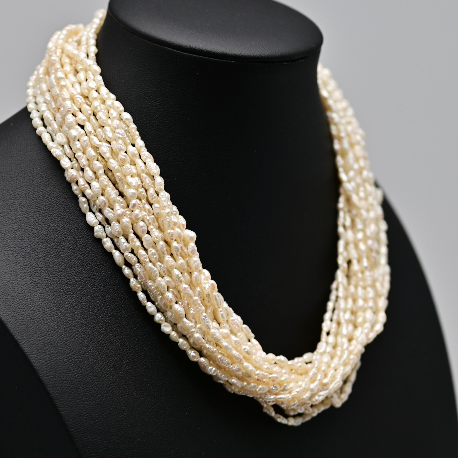 14K Gold S Crown Original Vintage Signed Designer Princess Pearl Estate Necklace