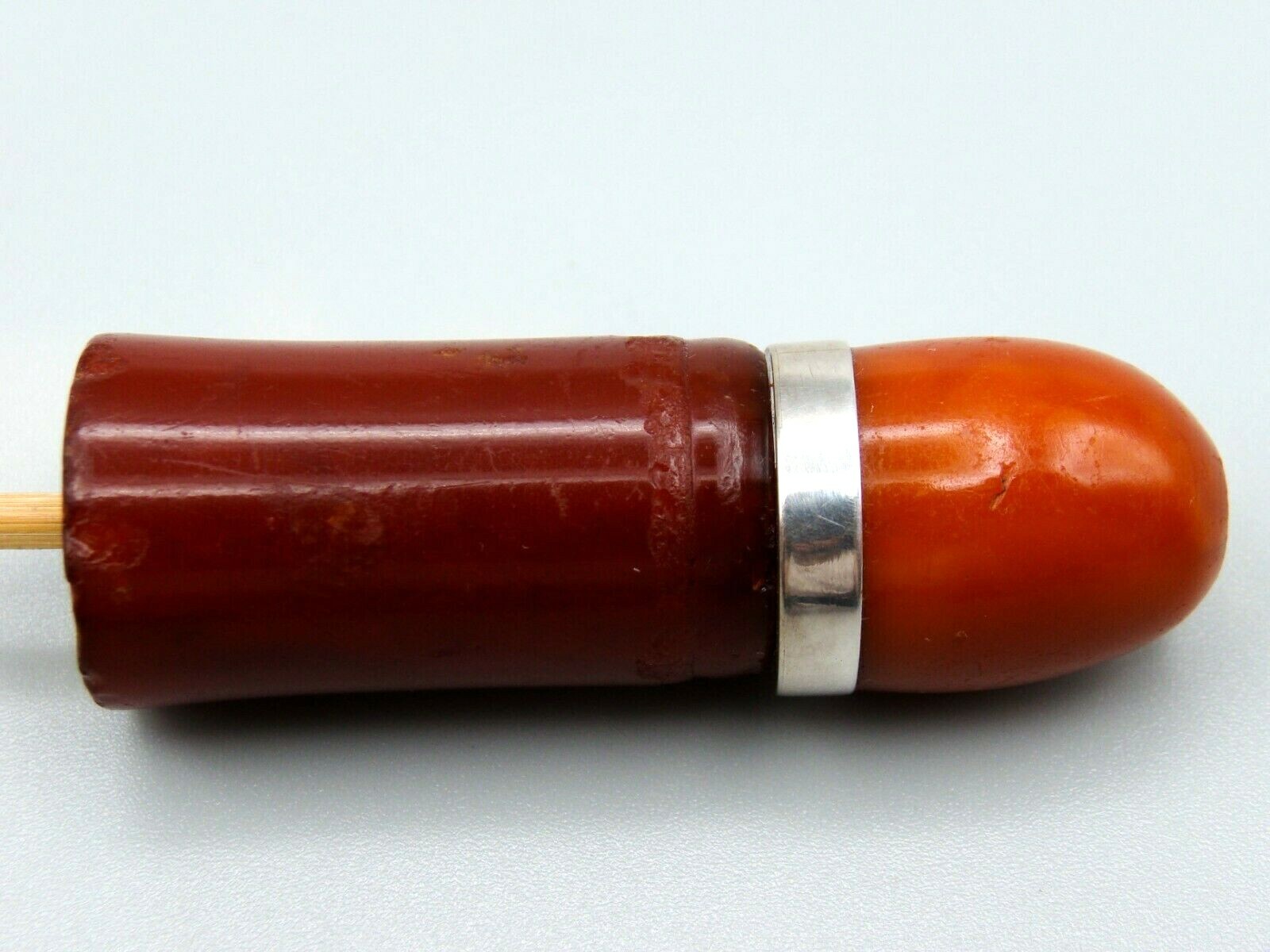 Old Real Antique Natural Amber Stone Pipe Mouthpiece Hookah Very Rare Collection