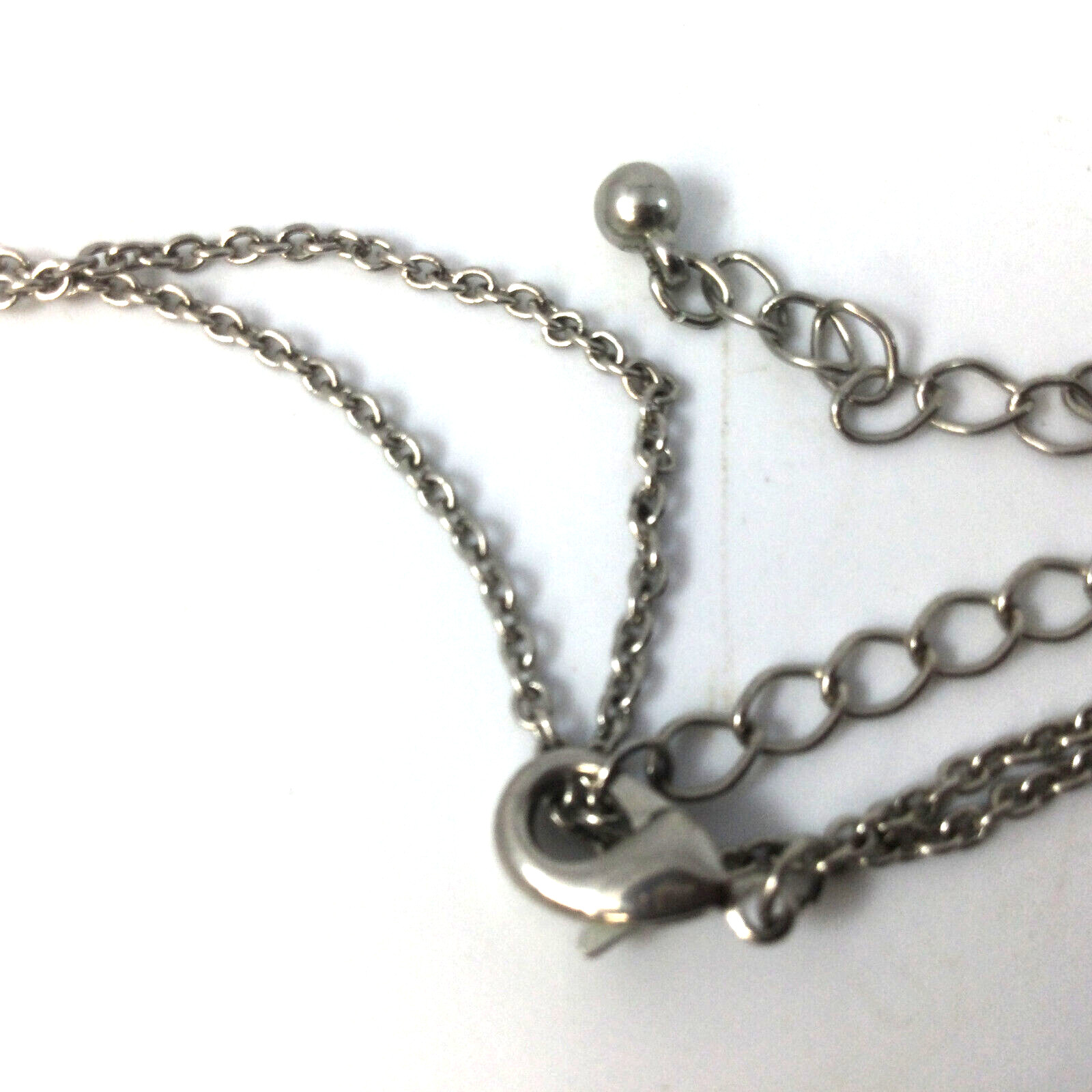 Vintage South Western Style Silver Metal Necklace Chain and Agate Pendant