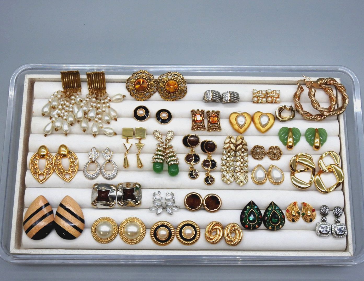 Vintage Now Lot Chunky Statement Earrings Dangle 80’s Costume Enamel Post