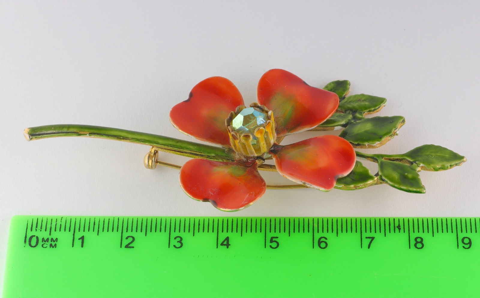 Vintage Original By Robert Enamel Metal Daisy Flower Brooch Pin – Gorgeous