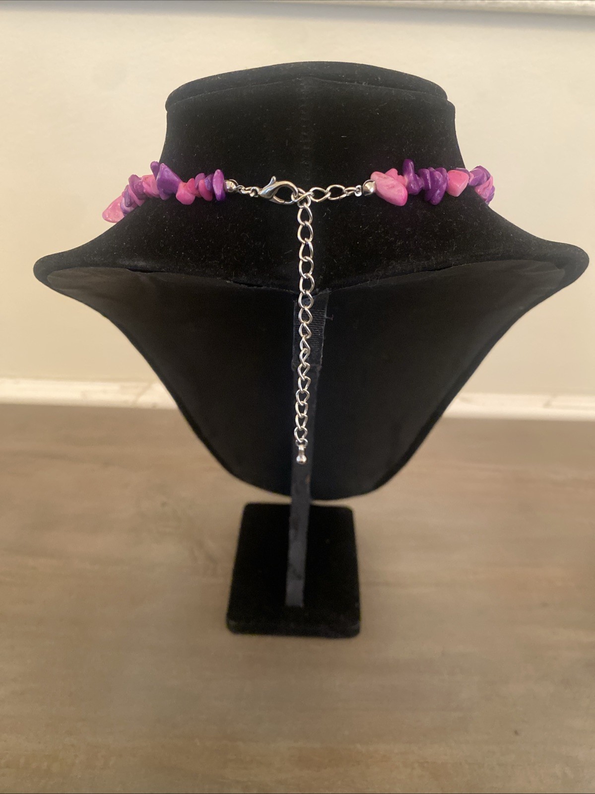 Necklace Purple Chunky Beaded Statement Boho Chic Artisan Y2K Glam Earthy Summer
