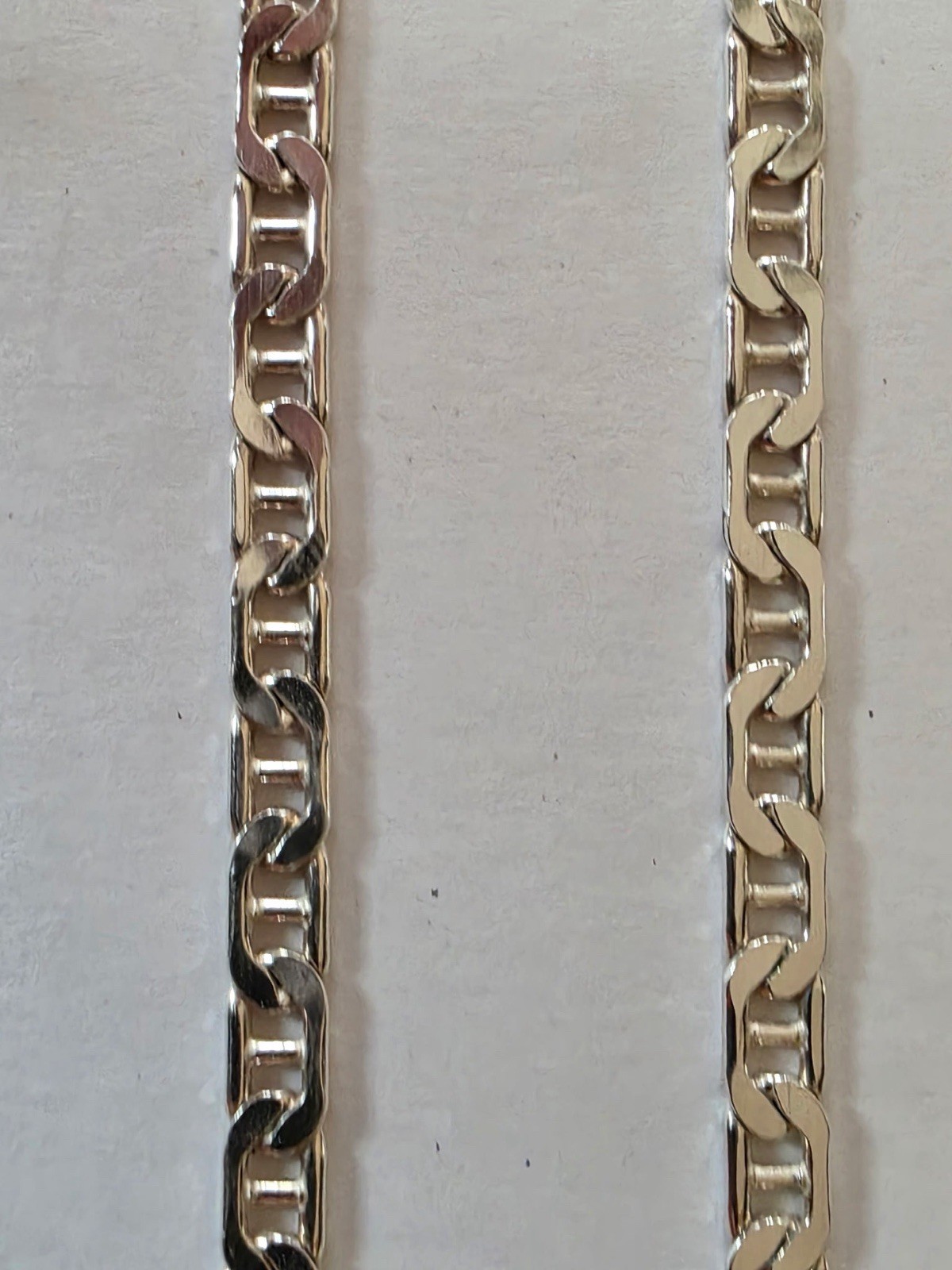 Vintage 925 Italy Sterling Silver Anchor Mariner Chain Necklace 18” 6.6 mm 25g