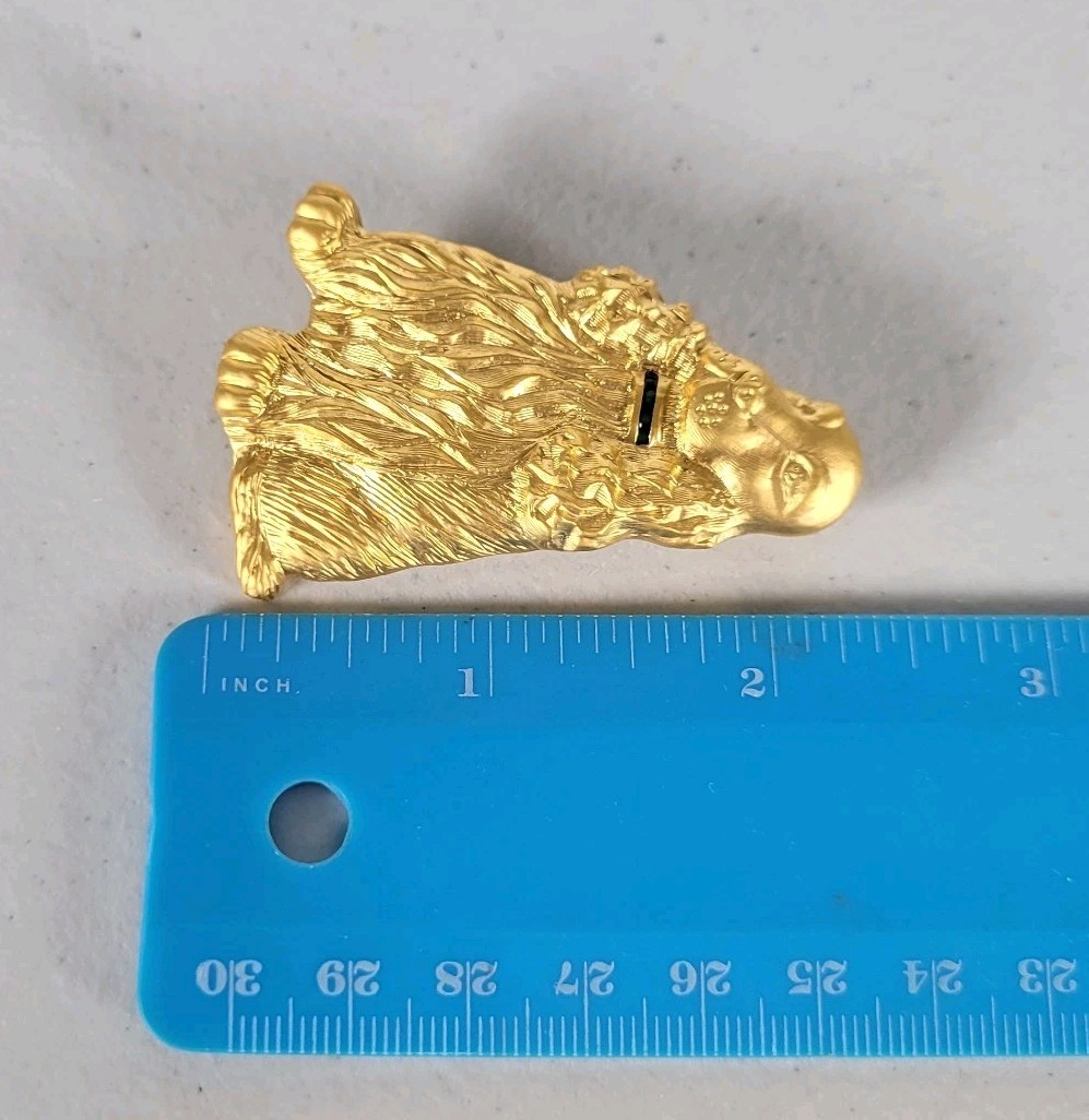 Vintage Gold Toned Metal Cocker Spaniel Dog Pin Brooch Jewelry