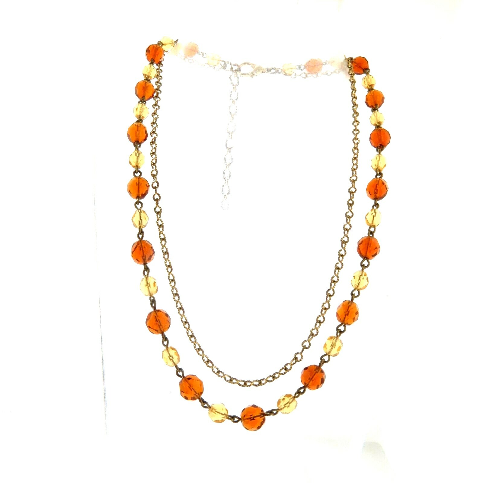 Vintage Glass Bead Necklace 8 mm 17.5 Inch