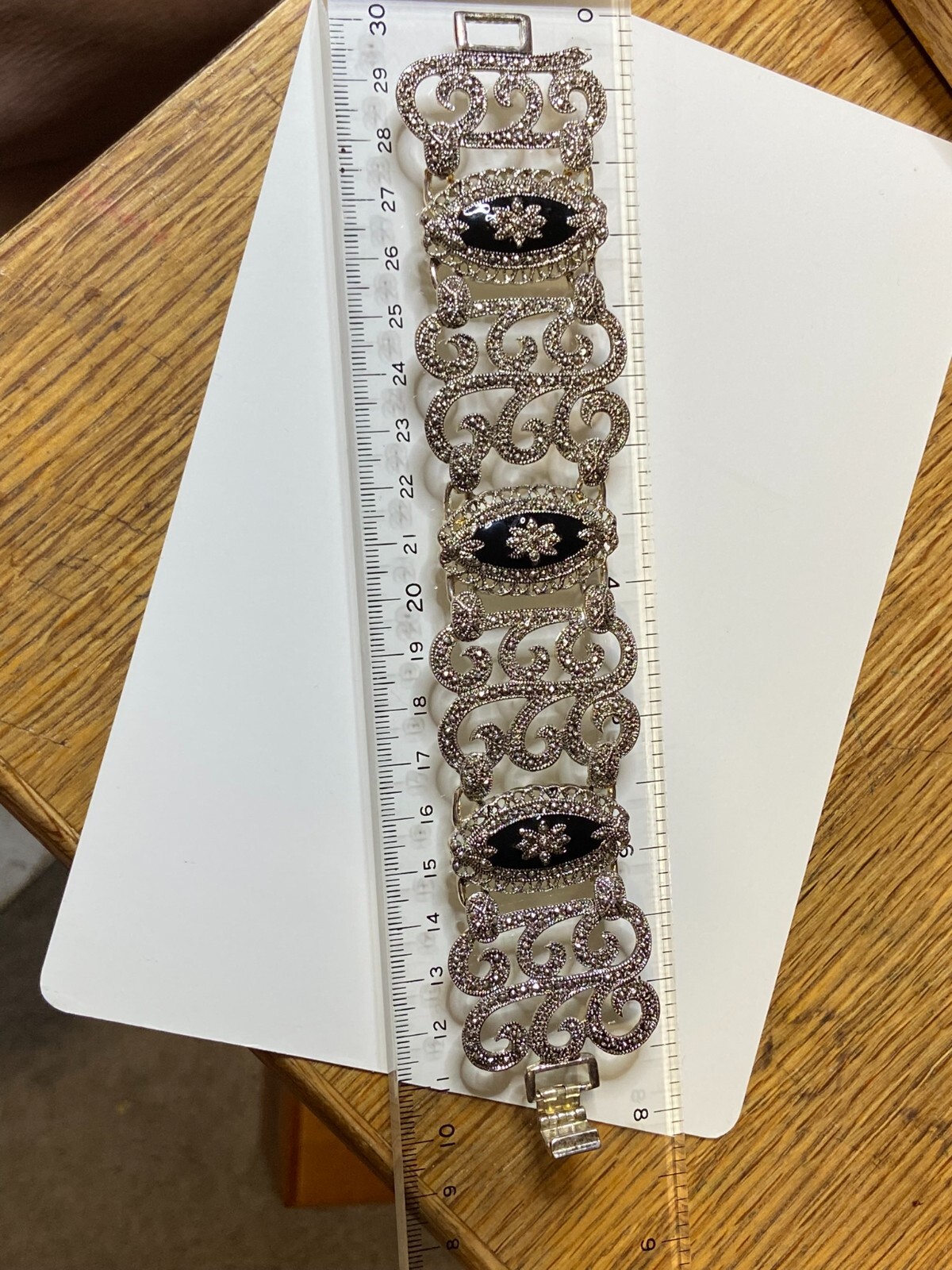 Victorian Wide Revival Bracelet Edwardian Design 8 Inch