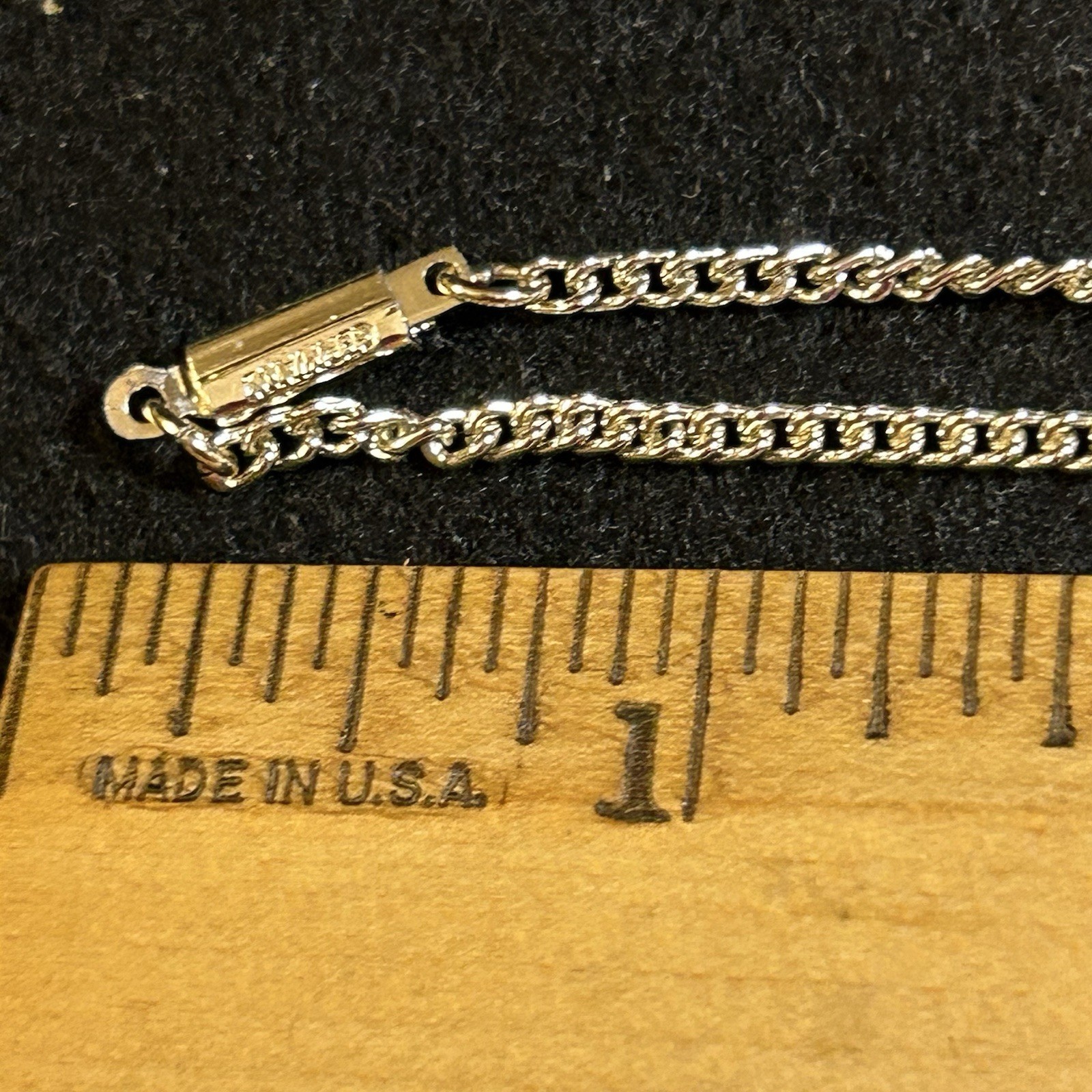 VTG Lightweight Shiny Chain Necklace Signed Germany 0.78g 18” (Unknown Metal)