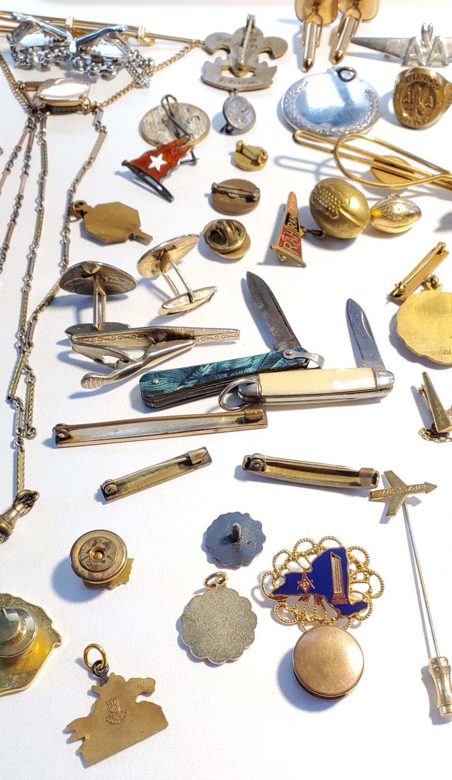Antique, Vintage Mens Jewelry, Collectibles, Accessories Lot, Over 50 Pieces!