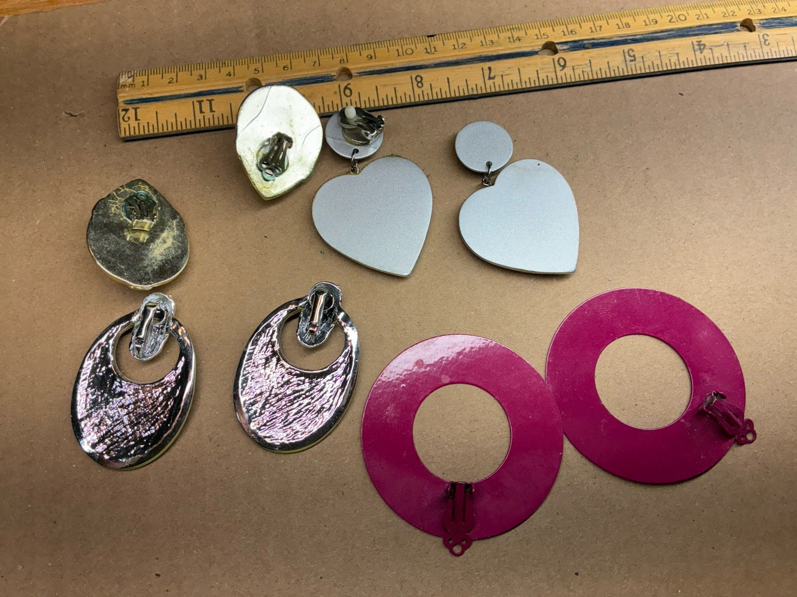 vintage earring lot modern mod 60’s – 80’s lot mixed